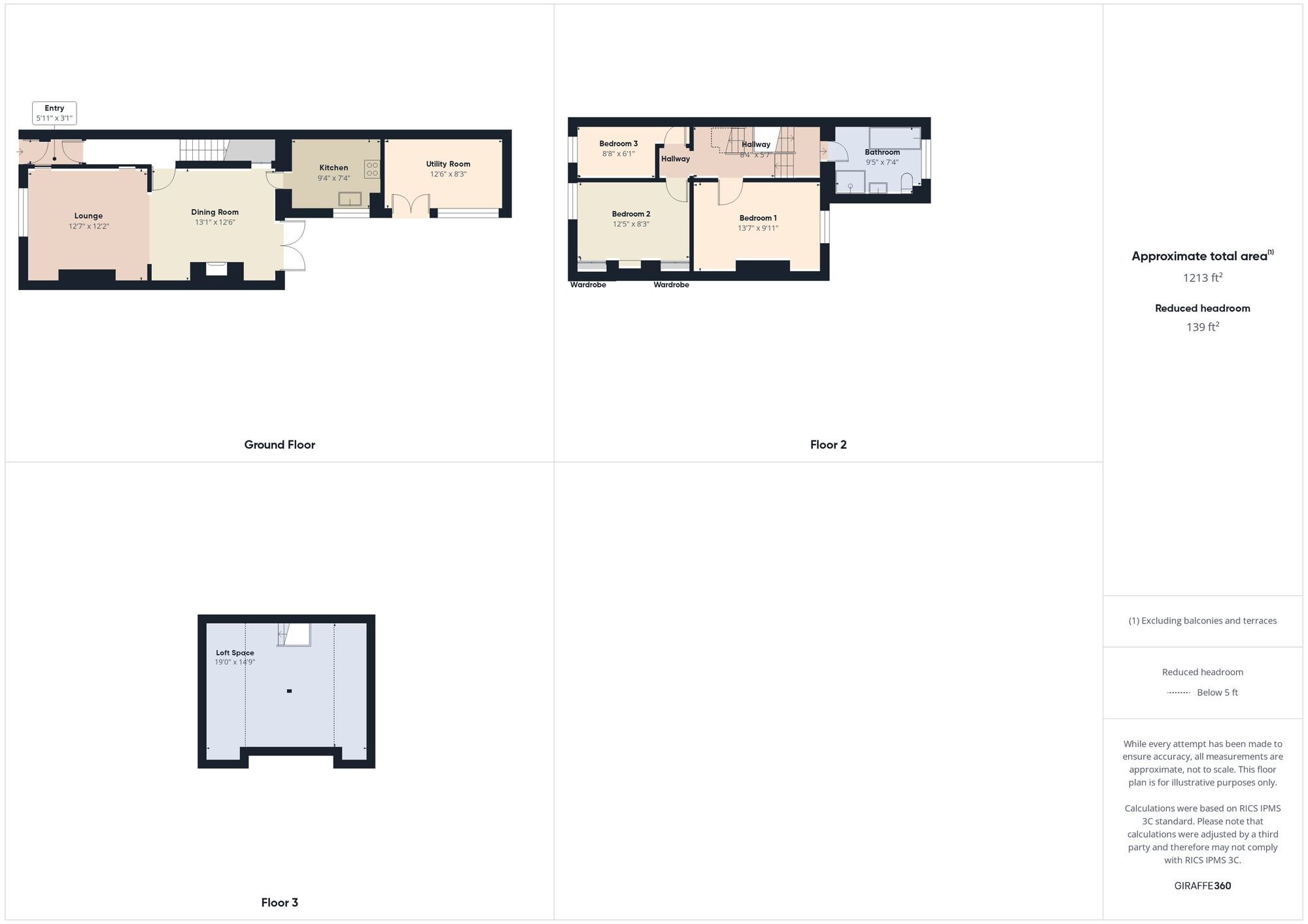 Floorplan of 3 bedroom Mid Terrace House for sale, St. Rollox Street, Hebburn, Tyne and Wear, NE31