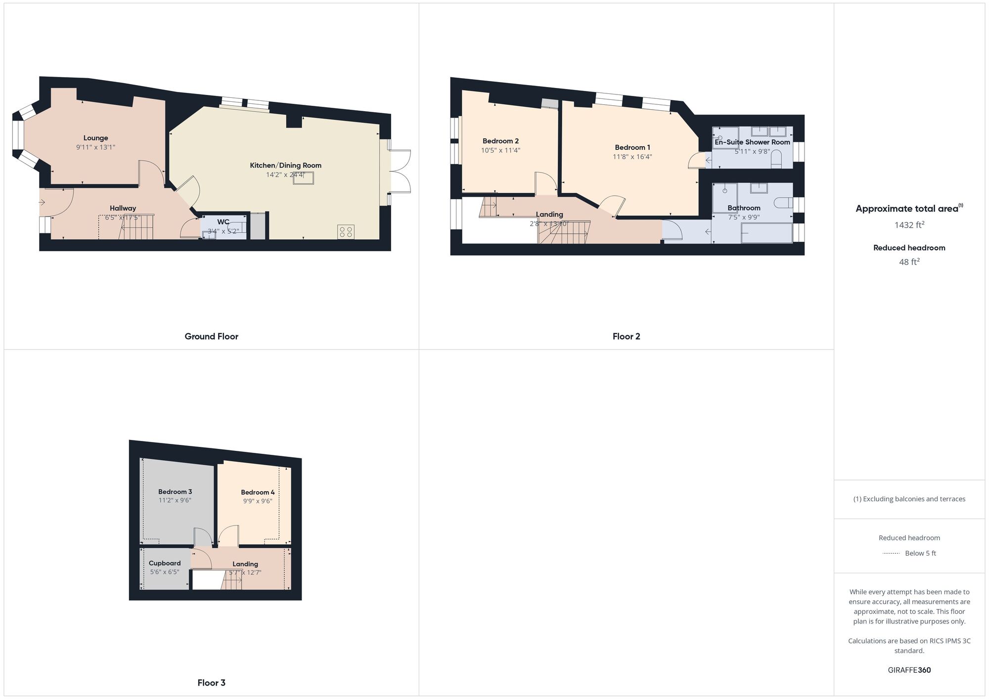 Floorplan of 4 bedroom End Terrace House for sale, Frazer Terrace, Pelaw, Tyne and Wear, NE10
