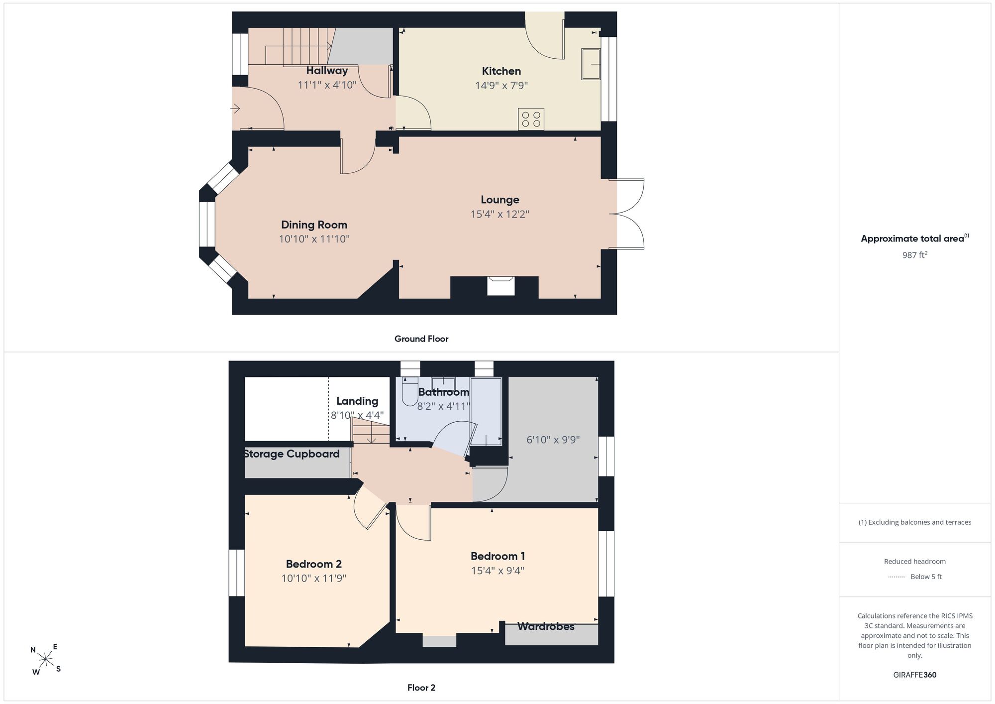 Floorplan of 3 bedroom Semi Detached House for sale, Wood Terrace, Monkton Village, Tyne and Wear, NE32