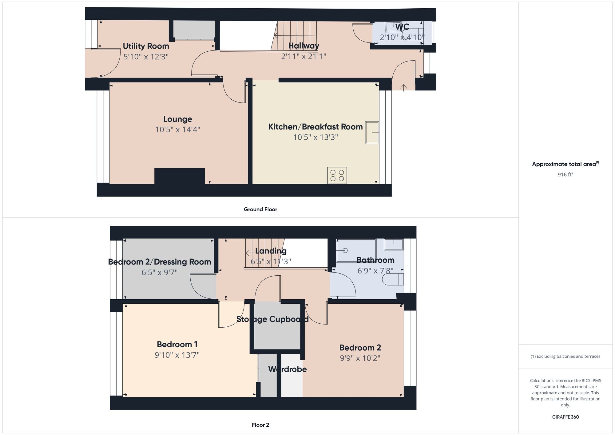 Floorplan of 3 bedroom End Terrace House for sale, Blackpool Parade, Hebburn, Tyne and Wear, NE31