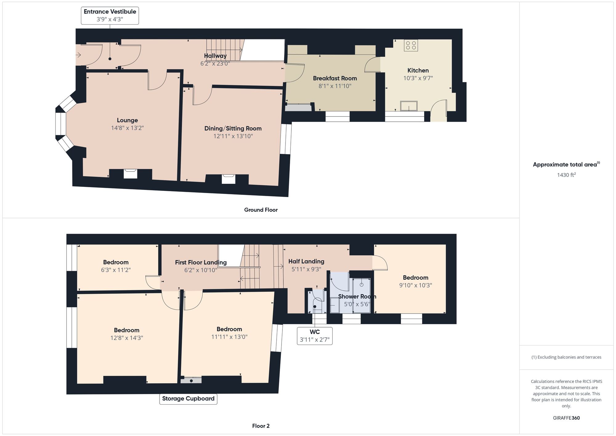 Floorplan of 4 bedroom Mid Terrace House for sale, Kent Street, Jarrow, Tyne and Wear, NE32