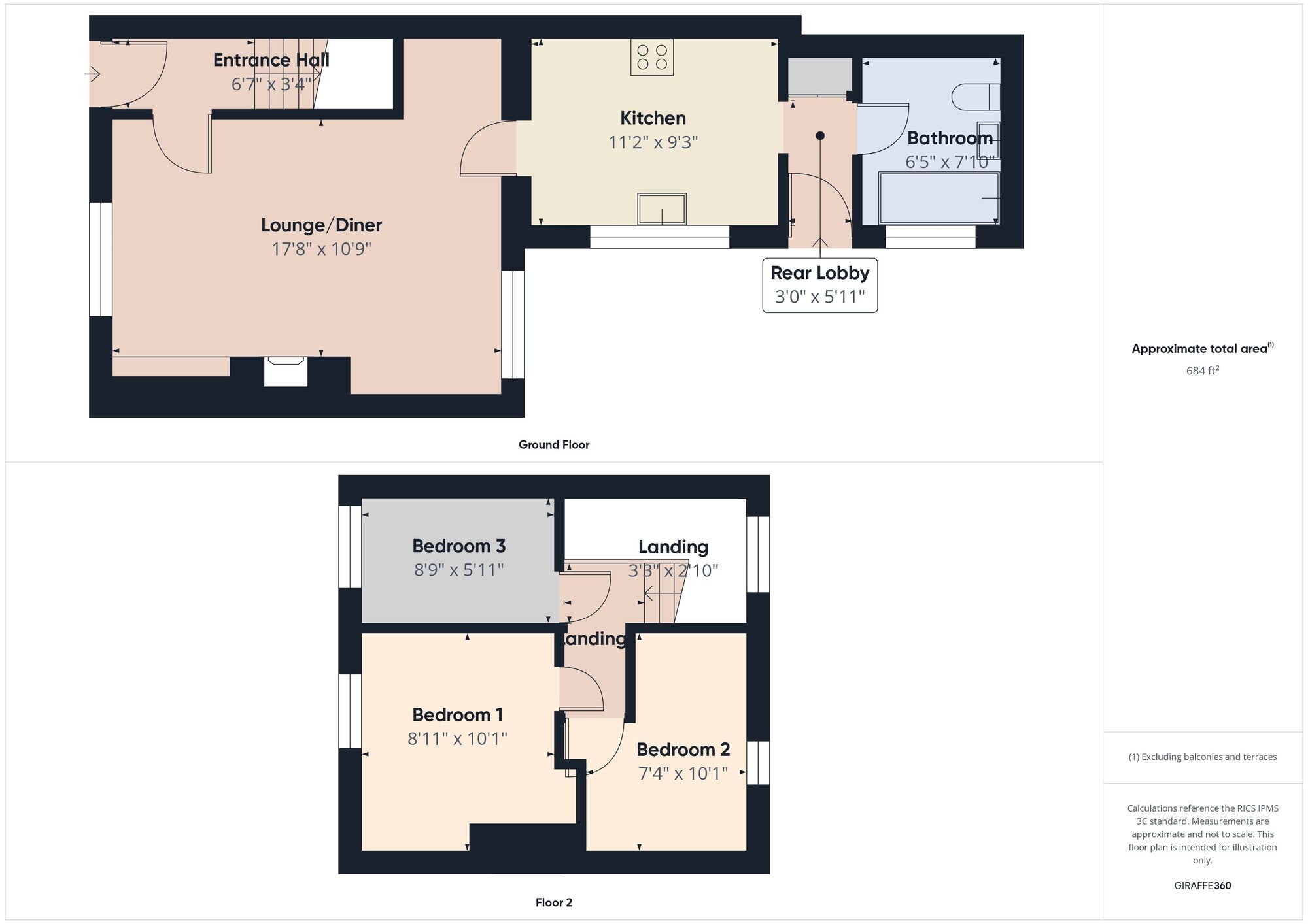 Floorplan of 3 bedroom Mid Terrace House for sale, Maple Street, Jarrow, Tyne and Wear, NE32