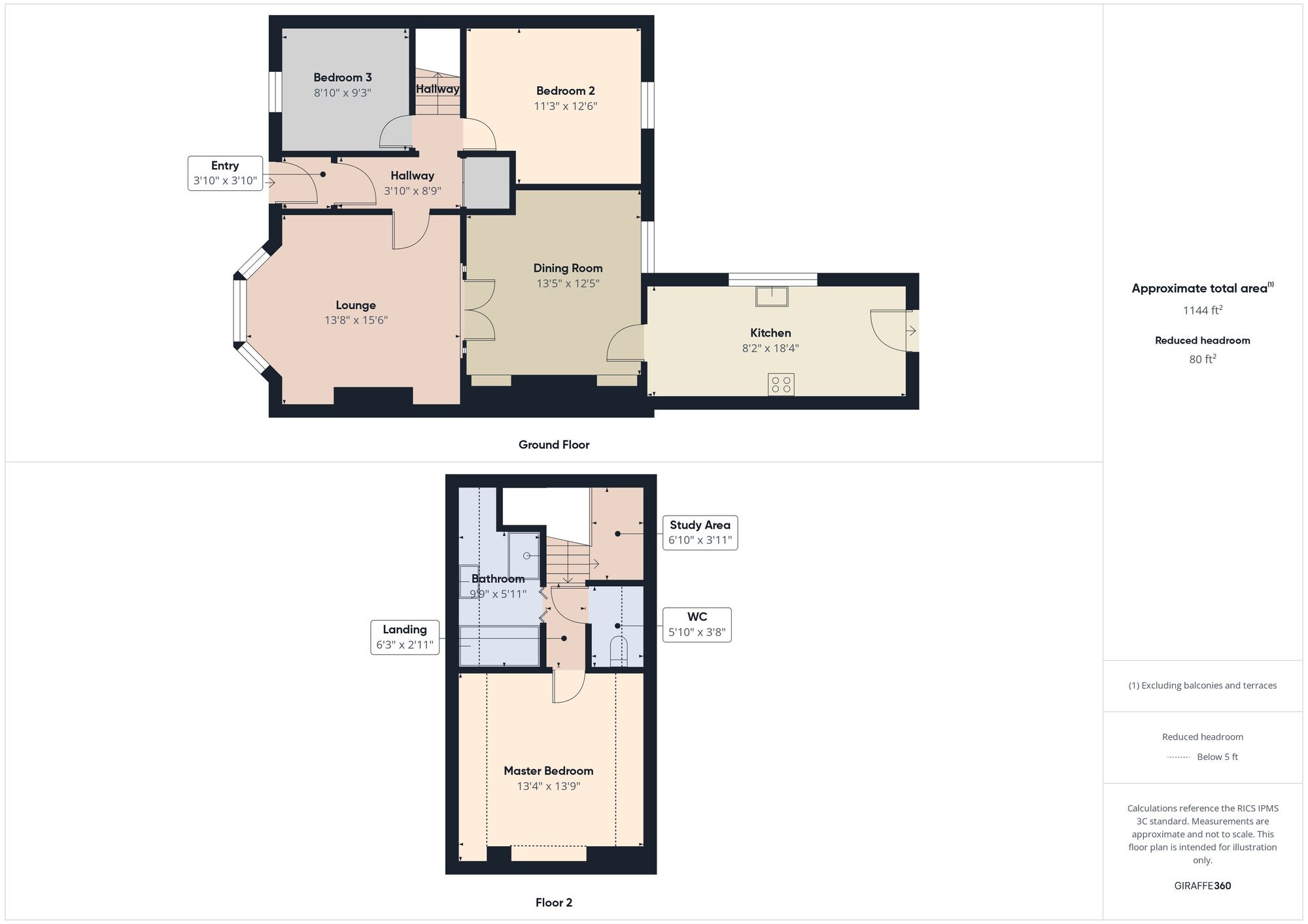 Floorplan of 3 bedroom Mid Terrace House for sale, Wood Terrace, Monkton Village, Tyne and Wear, NE32