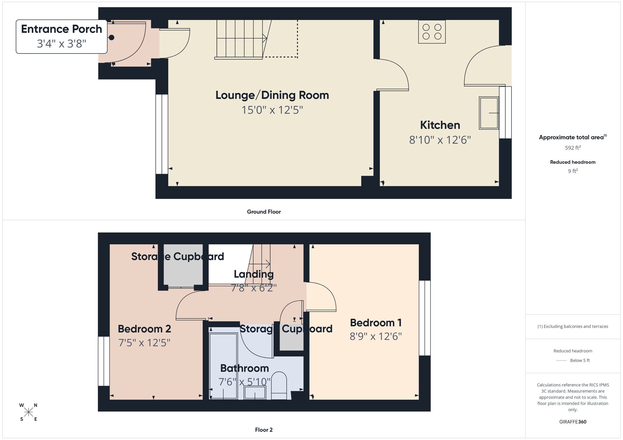Floorplan of 2 bedroom Mid Terrace House for sale, Jedmoor, Hebburn, Tyne and Wear, NE31