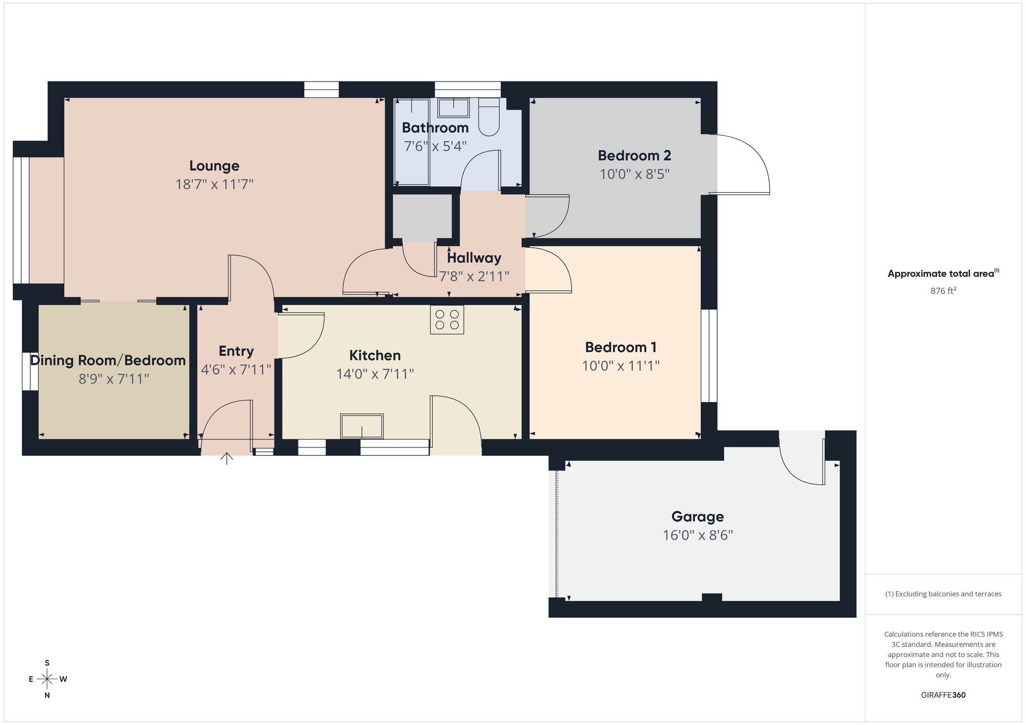 Floorplan of 3 bedroom Detached Bungalow for sale, Glanton Close, Wardley, Tyne and Wear, NE10