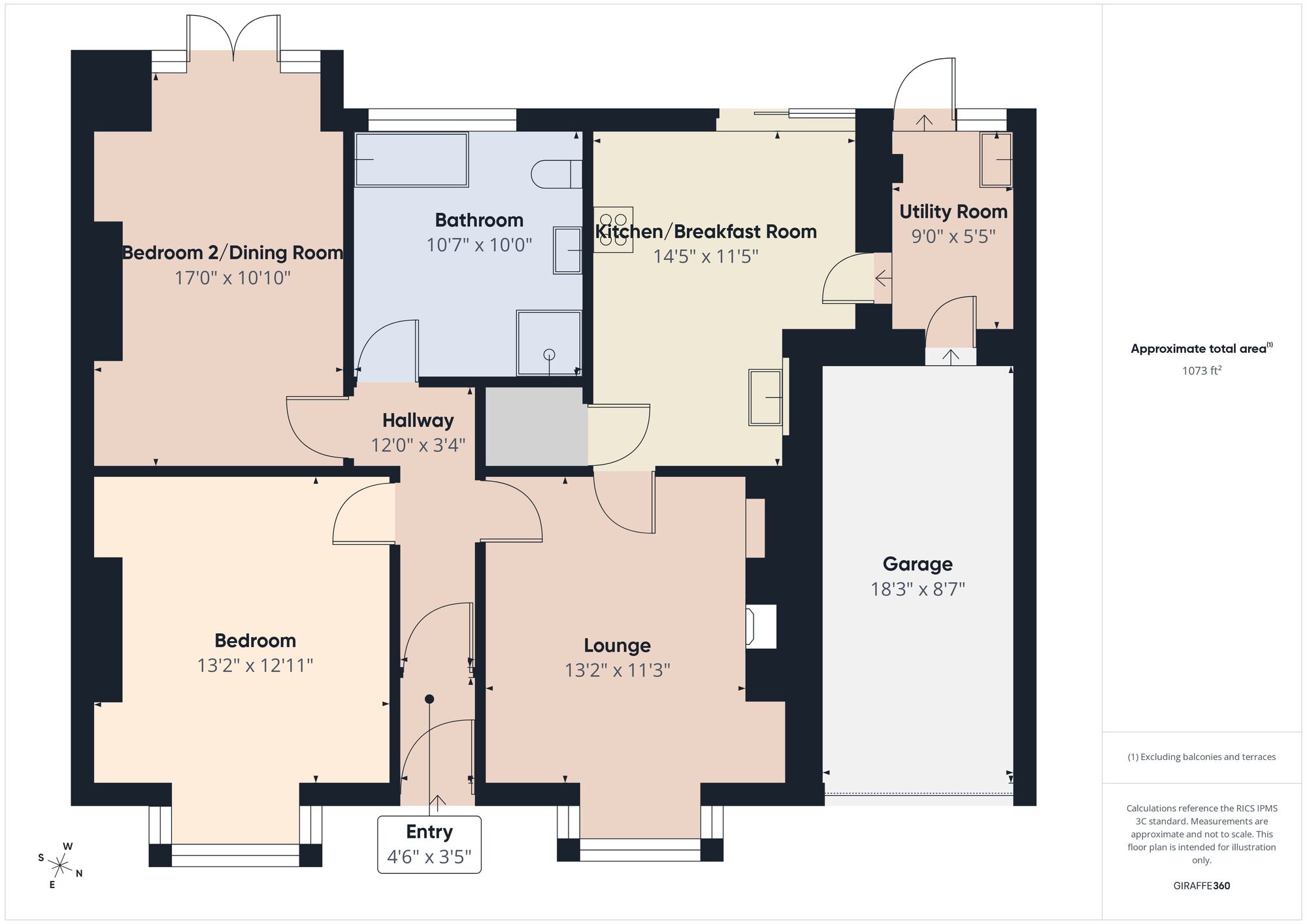 Floorplan of 2 bedroom Semi Detached Bungalow for sale, St. Johns Avenue, Hebburn, Tyne and Wear, NE31