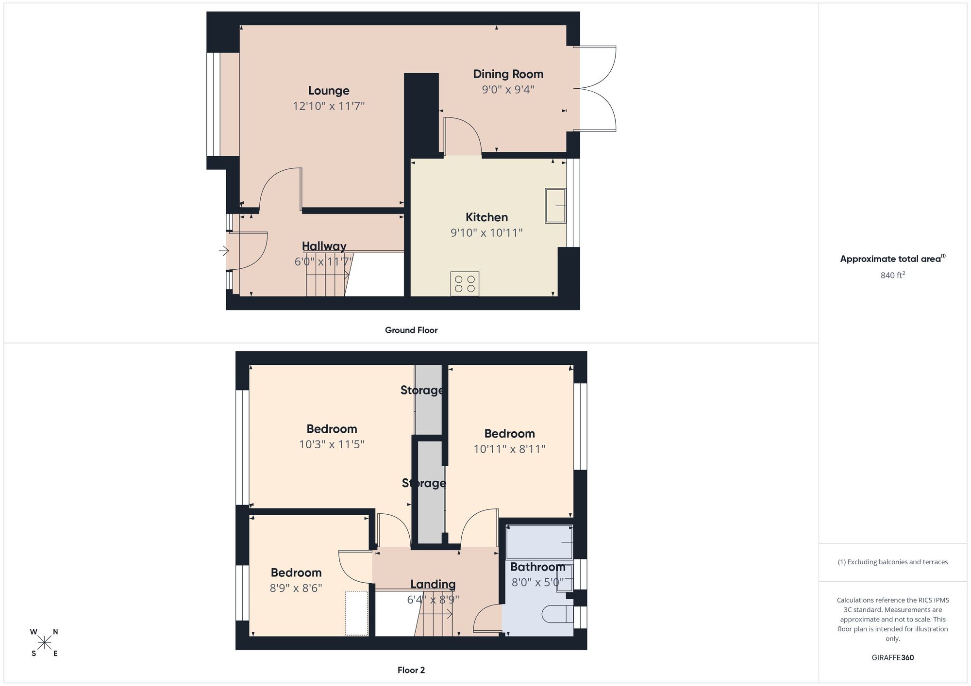 Floorplan of 3 bedroom Mid Terrace House for sale, Cedar Grove, Hebburn, Tyne and Wear, NE31