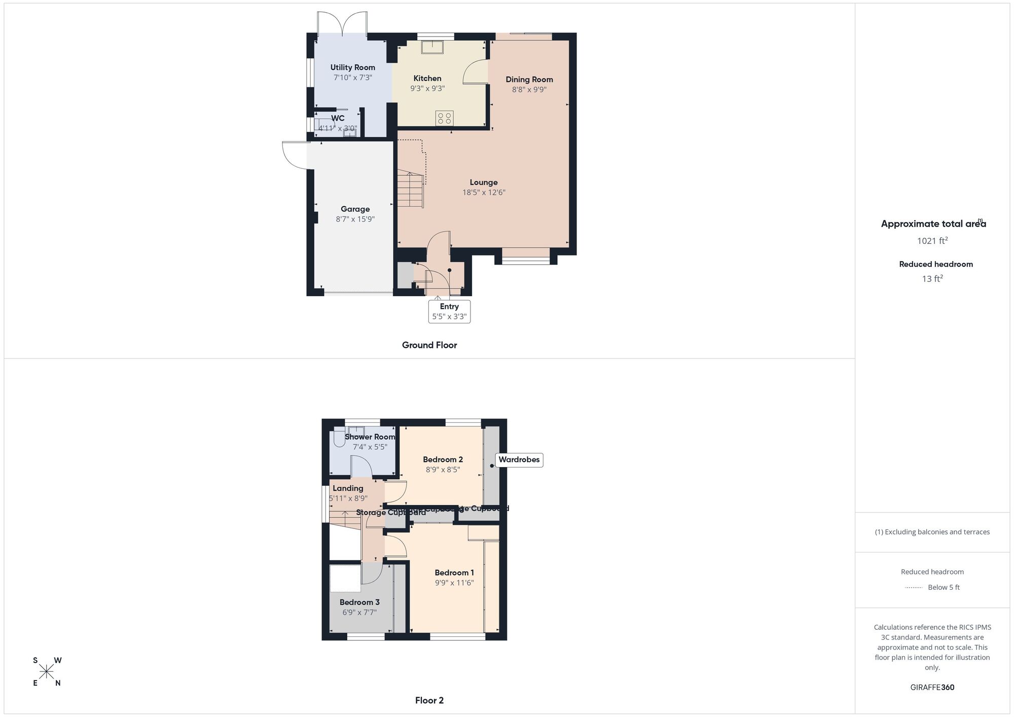Floorplan of 3 bedroom Detached House for sale, Glanton Close, Wardley, Tyne and Wear, NE10