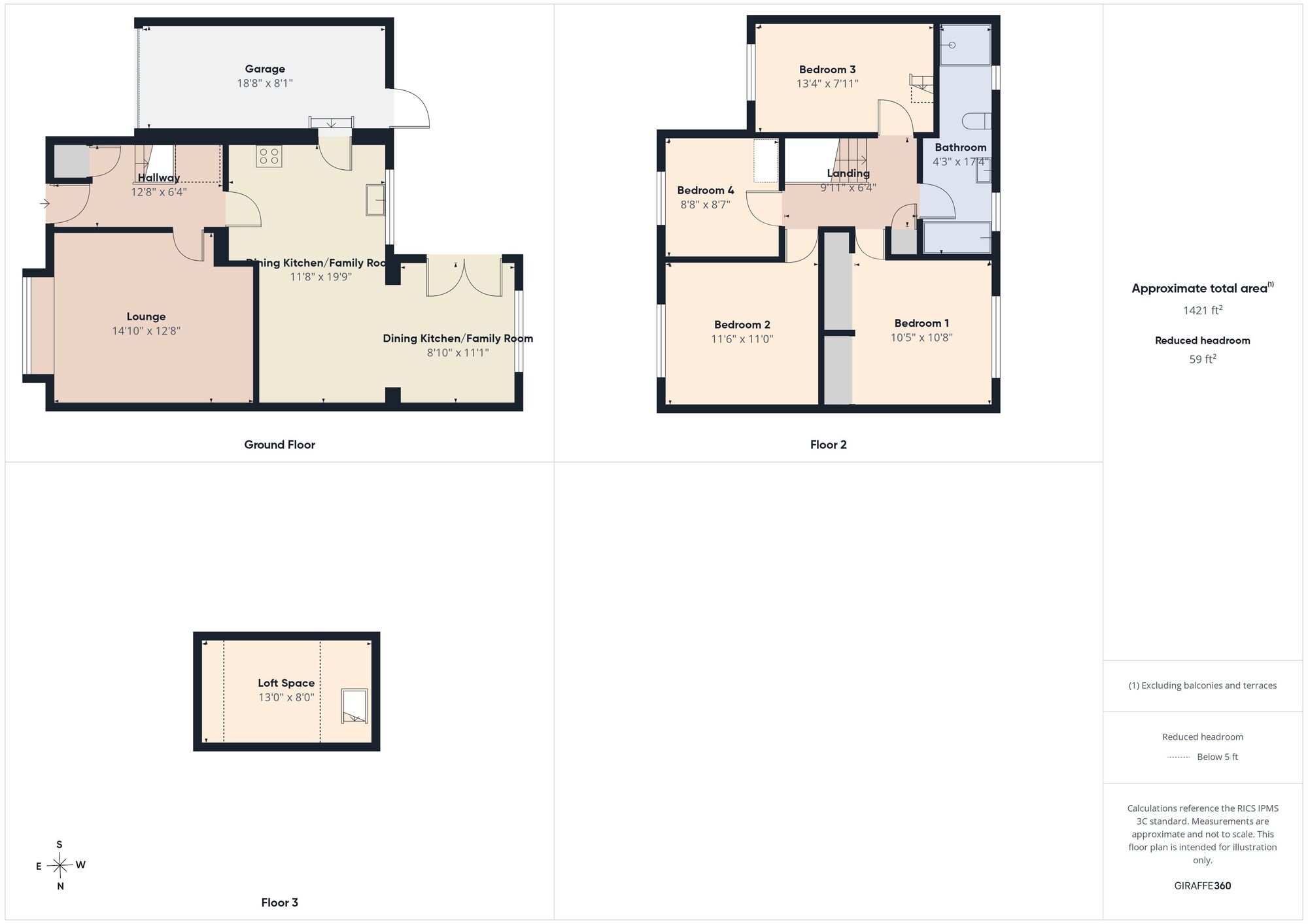 Floorplan of 4 bedroom Detached House for sale, Sherburn Grange South, Jarrow, Tyne and Wear, NE32