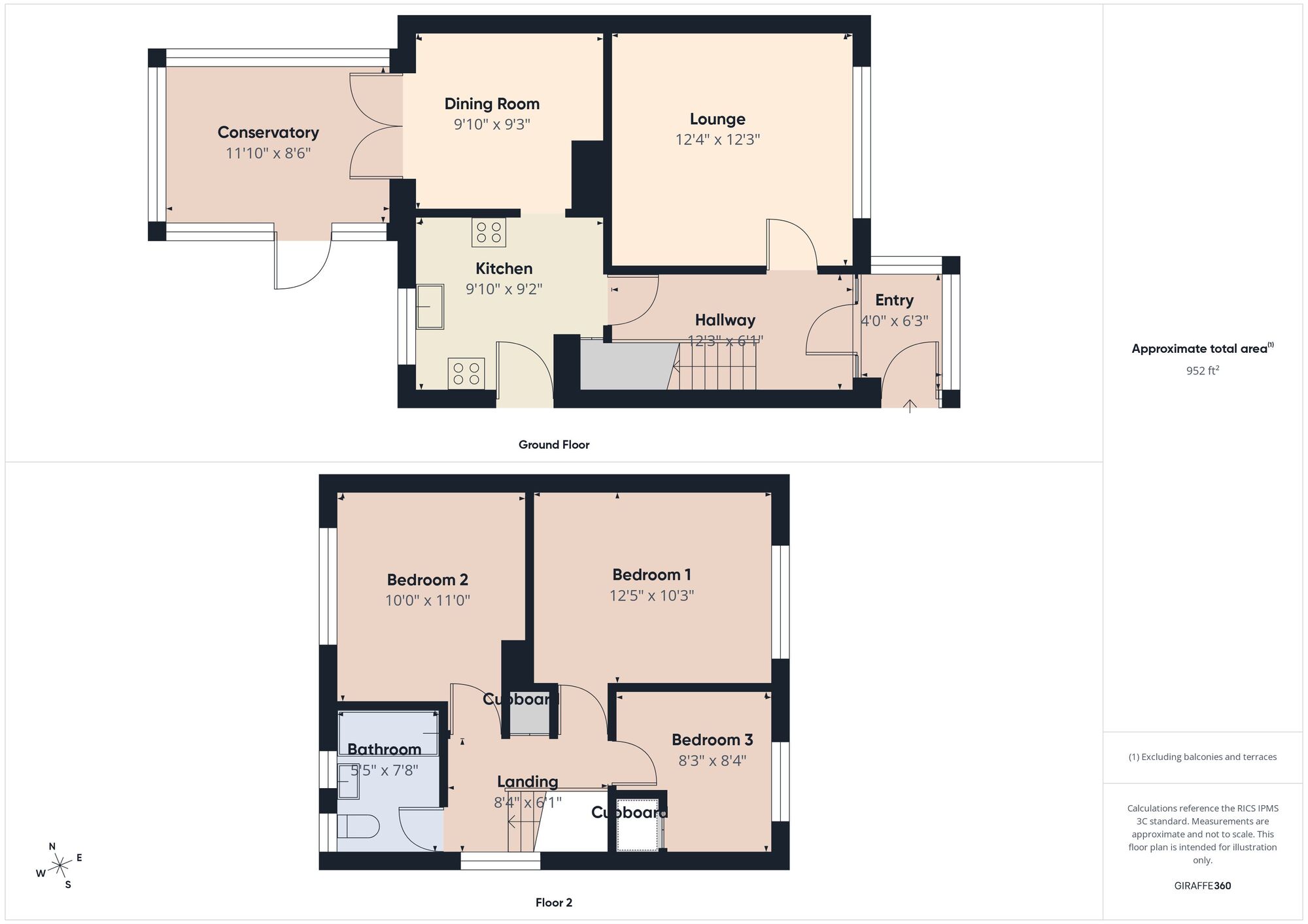 Floorplan of 3 bedroom Semi Detached House for sale, Fieldway, Jarrow, Tyne and Wear, NE32