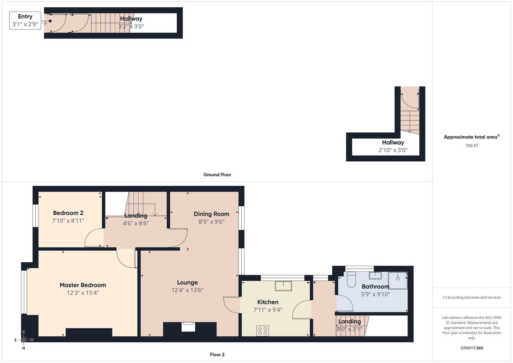 Floorplan of 2 bedroom Flat for sale, Wellesley Street, Jarrow, Tyne and Wear, NE32