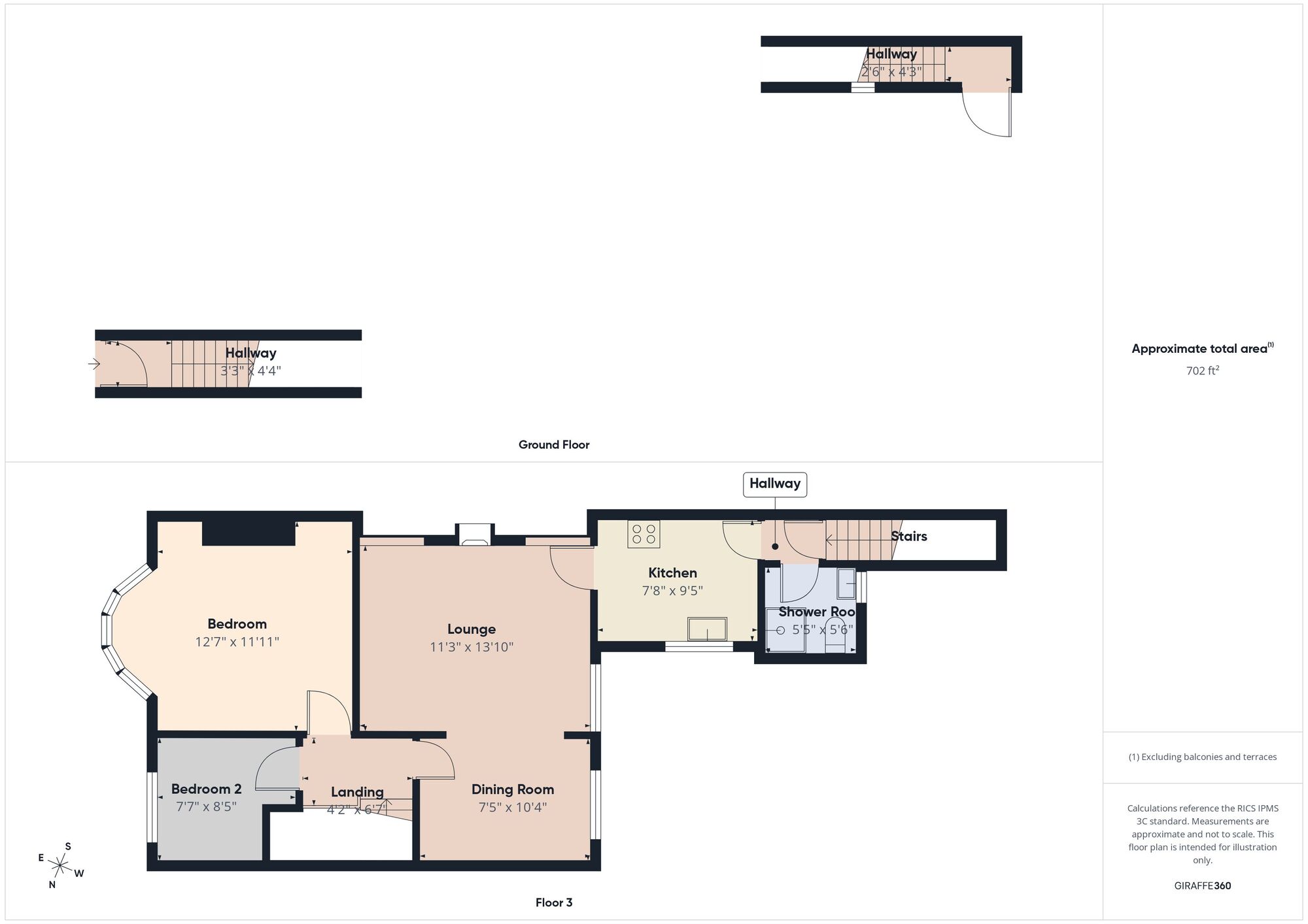 Floorplan of 2 bedroom Flat for sale, Vimy Avenue, Hebburn, Tyne and Wear, NE31
