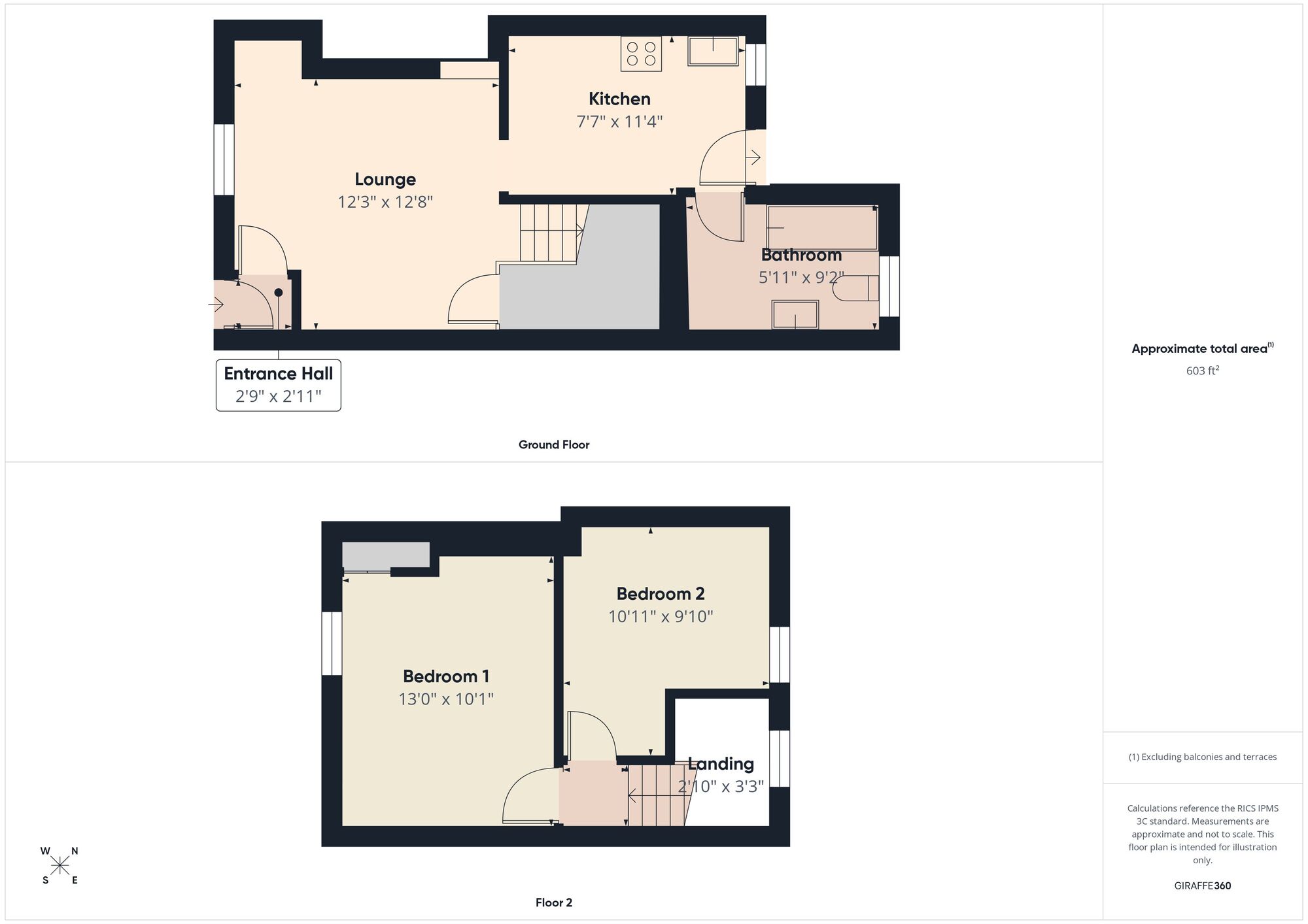 Floorplan of 2 bedroom Mid Terrace House for sale, Parliament Street, Hebburn, Tyne and Wear, NE31