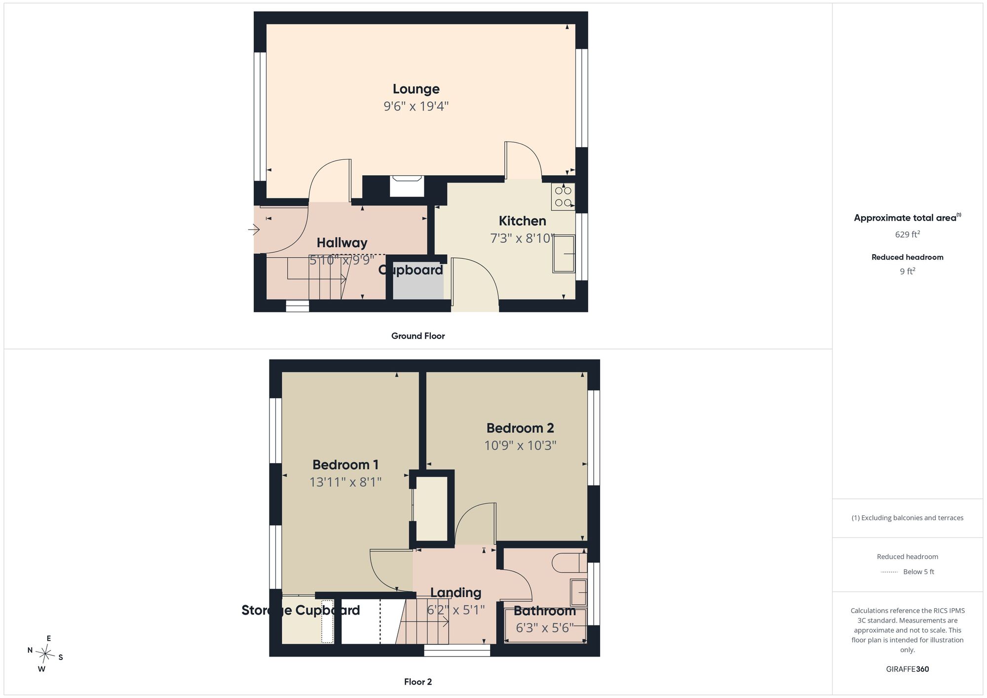 Floorplan of 2 bedroom Semi Detached House for sale, Inverness Road, Jarrow, Tyne and Wear, NE32