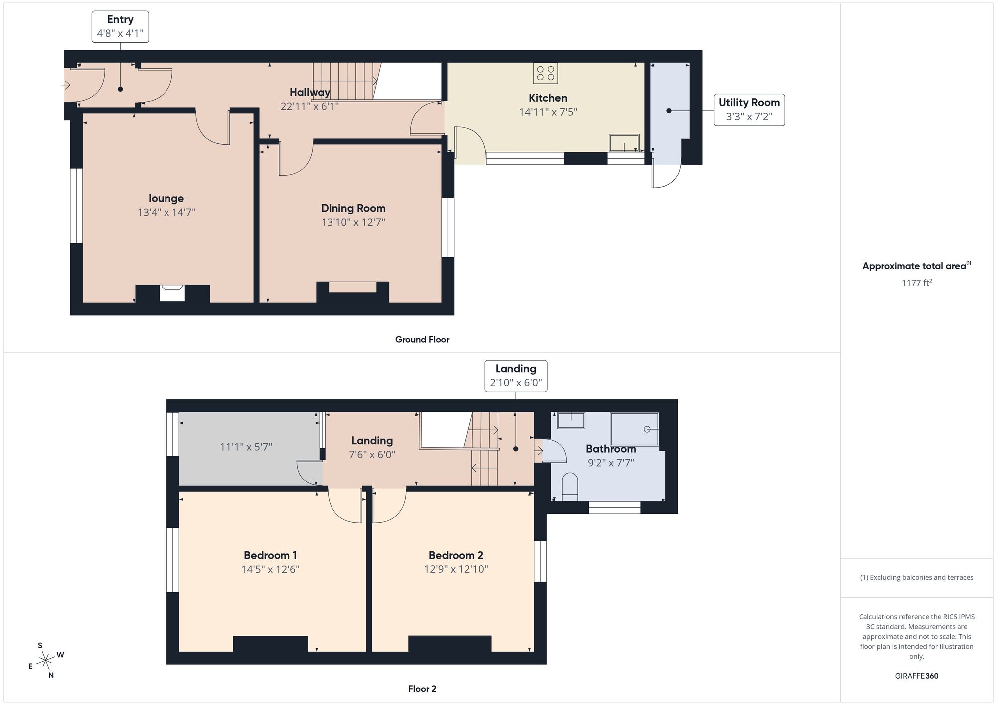 Floorplan of 3 bedroom Mid Terrace House for sale, Arthur Street, Jarrow, Tyne and Wear, NE32