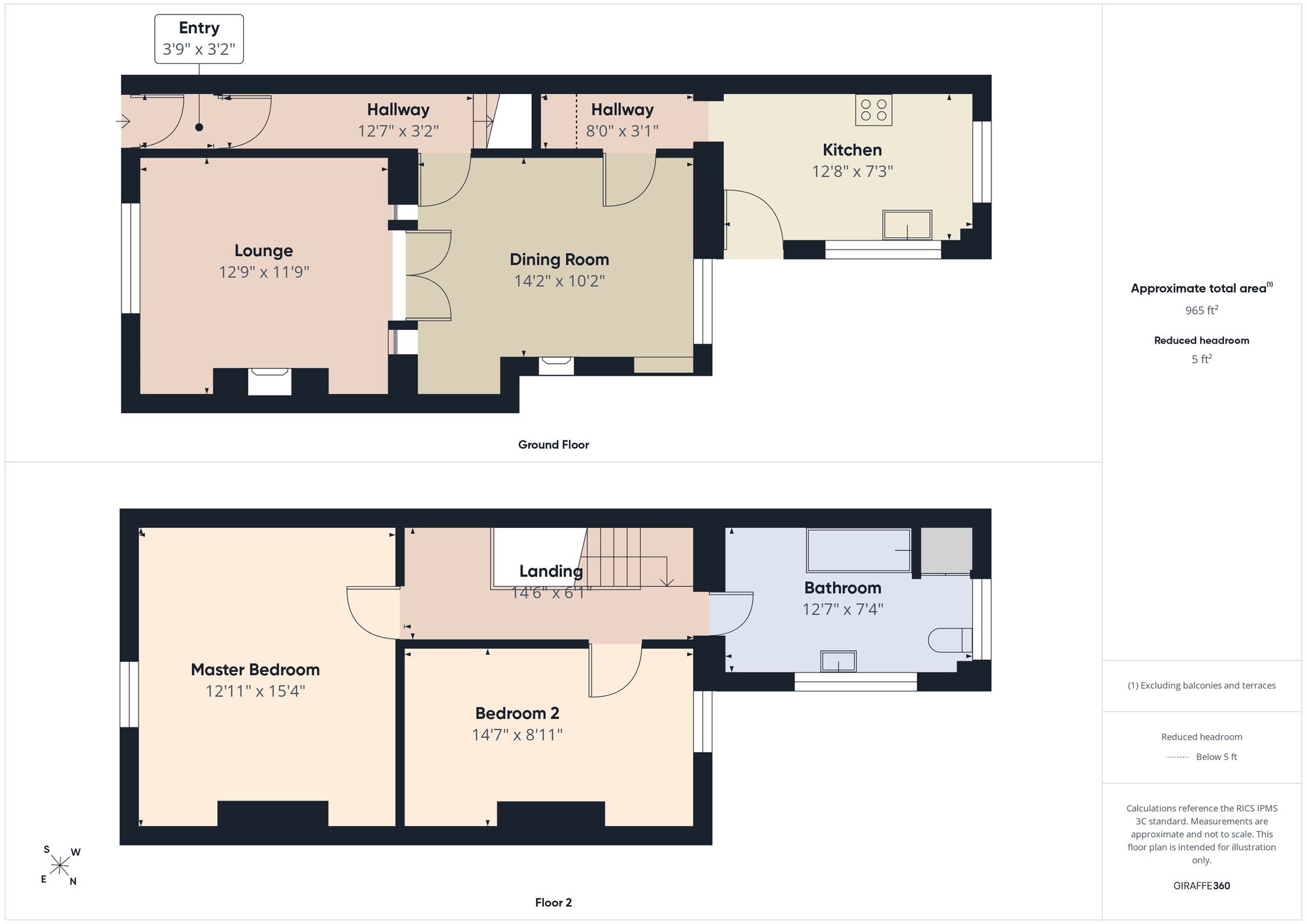 Floorplan of 2 bedroom Mid Terrace House for sale, Church Street, Hebburn, Tyne and Wear, NE31