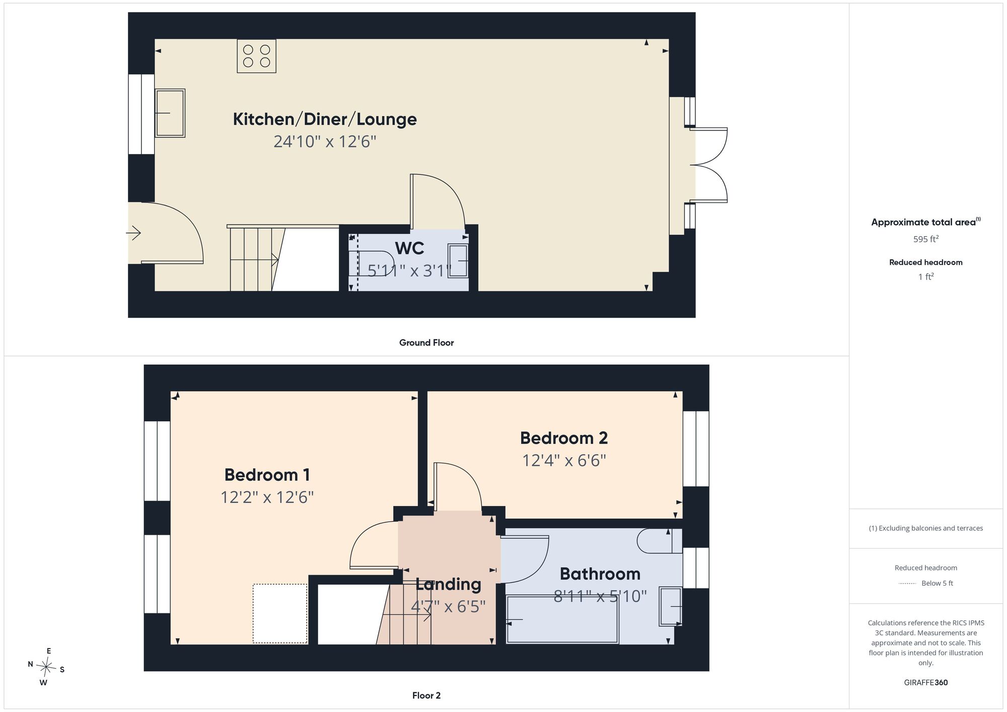 Floorplan of 2 bedroom Mid Terrace House for sale, Ormonde Street, Jarrow, Tyne and Wear, NE32