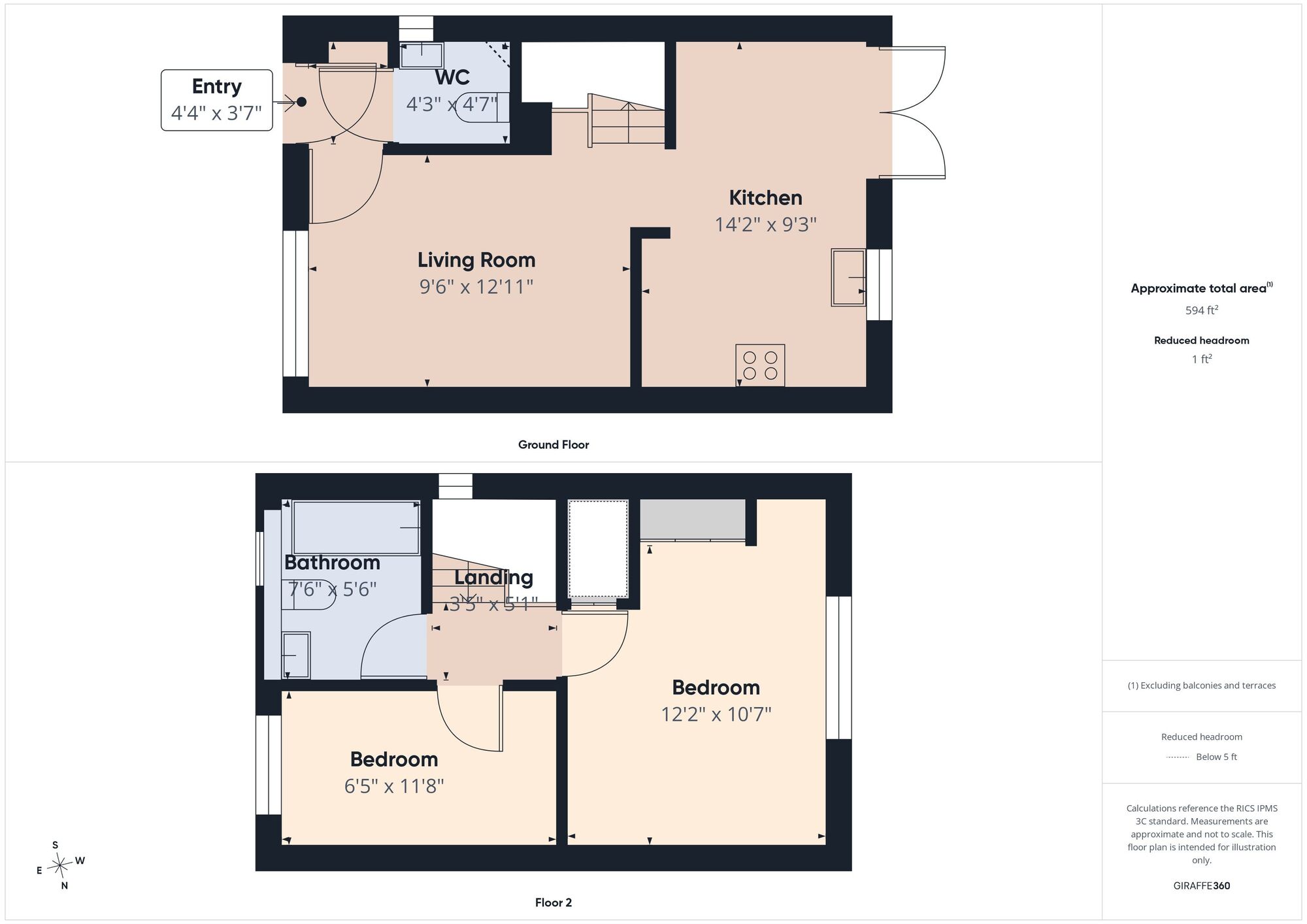 Floorplan of 3 bedroom Mid Terrace House for sale, St. Nicholas Way, Hebburn, Tyne and Wear, NE31