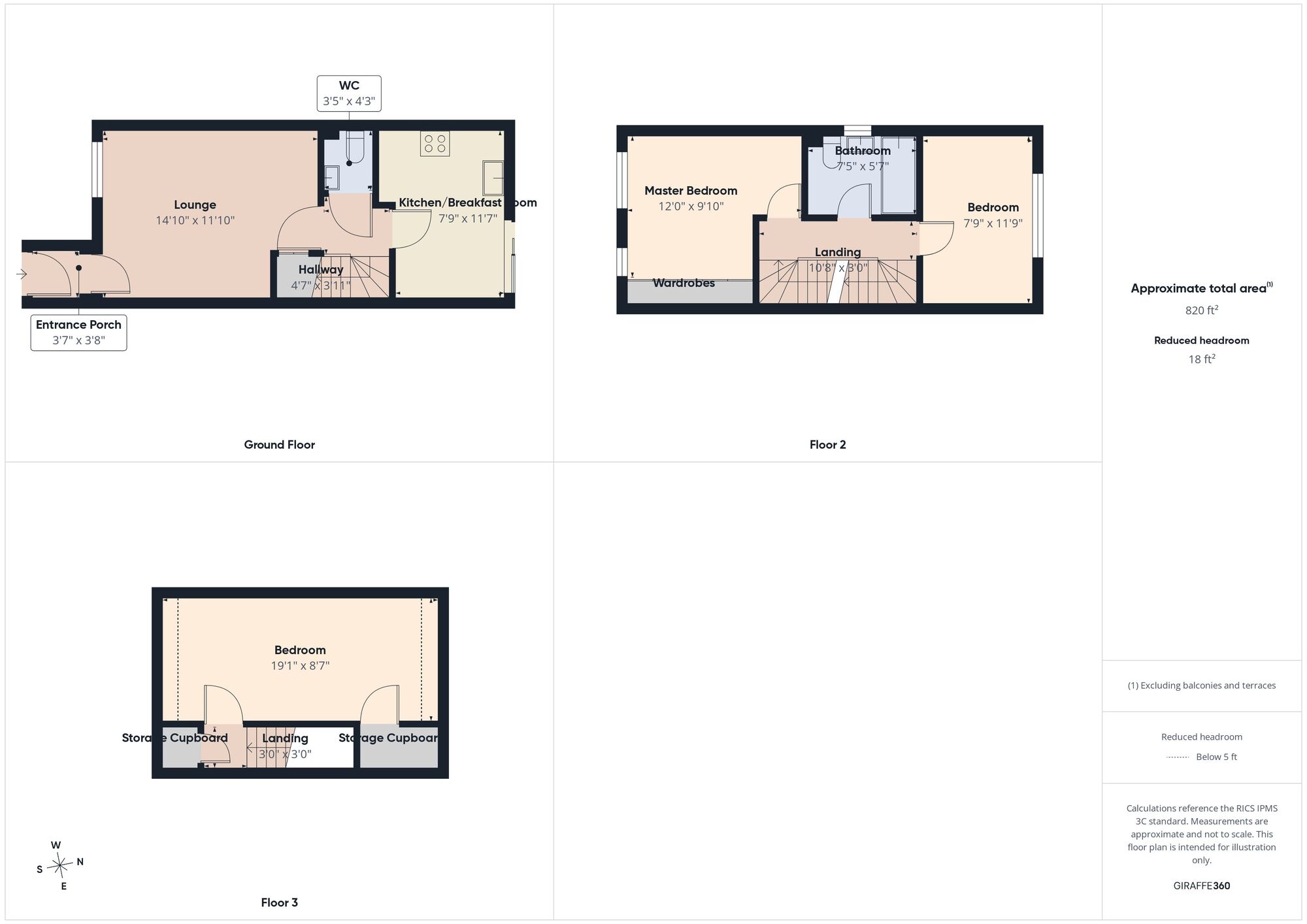 Floorplan of 3 bedroom Semi Detached House for sale, St. Aloysius View, Hebburn, Tyne and Wear, NE31