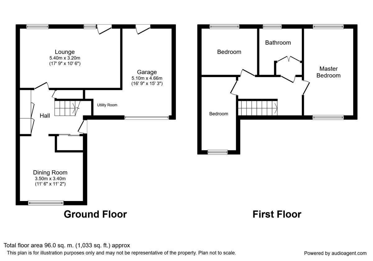 Floorplan of 3 bedroom End Terrace House to rent, Tannock Road, Hazel Grove, Cheshire, SK7