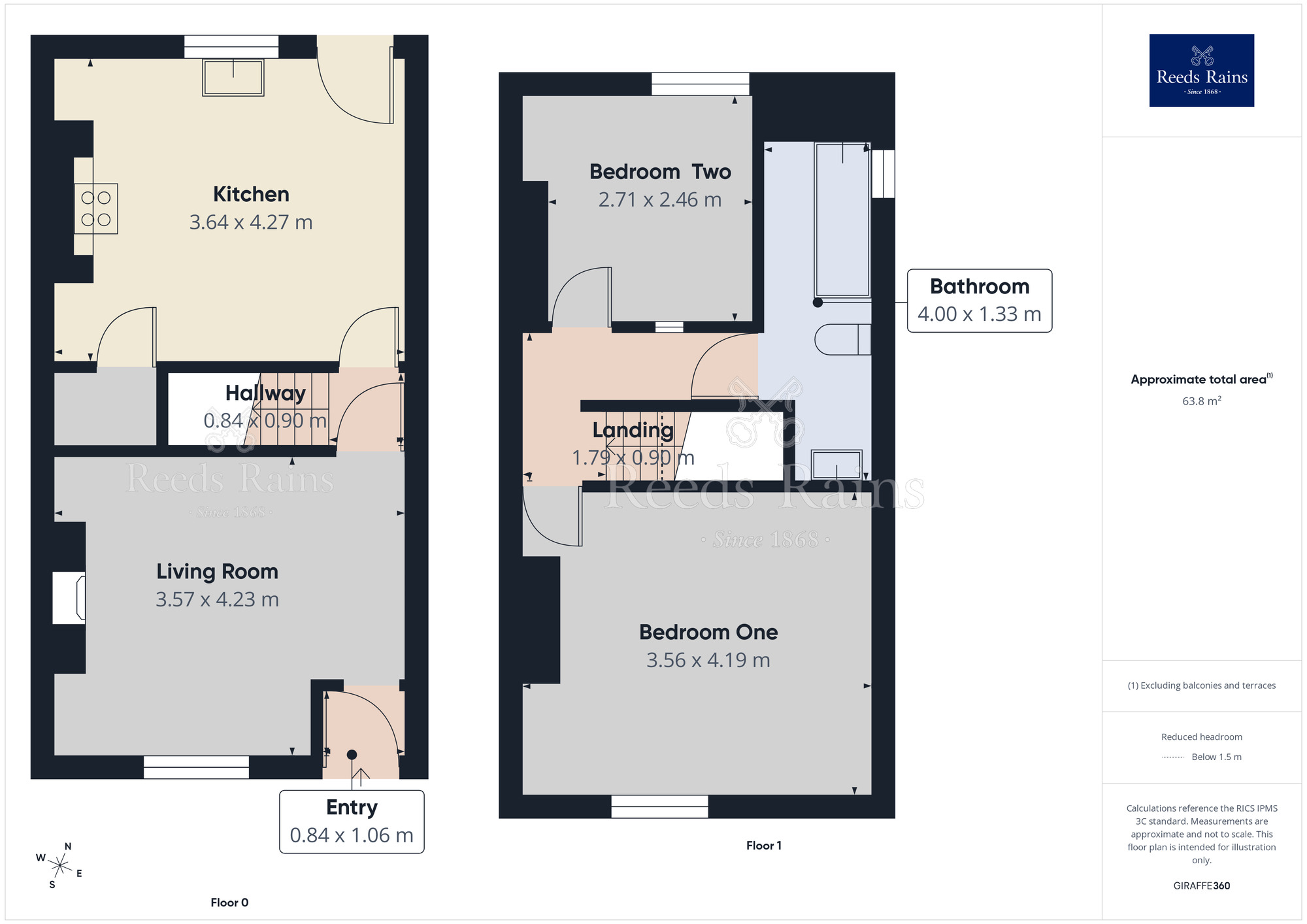 Floorplan of 2 bedroom End Terrace House to rent, Oak Street, Hazel Grove, Cheshire, SK7