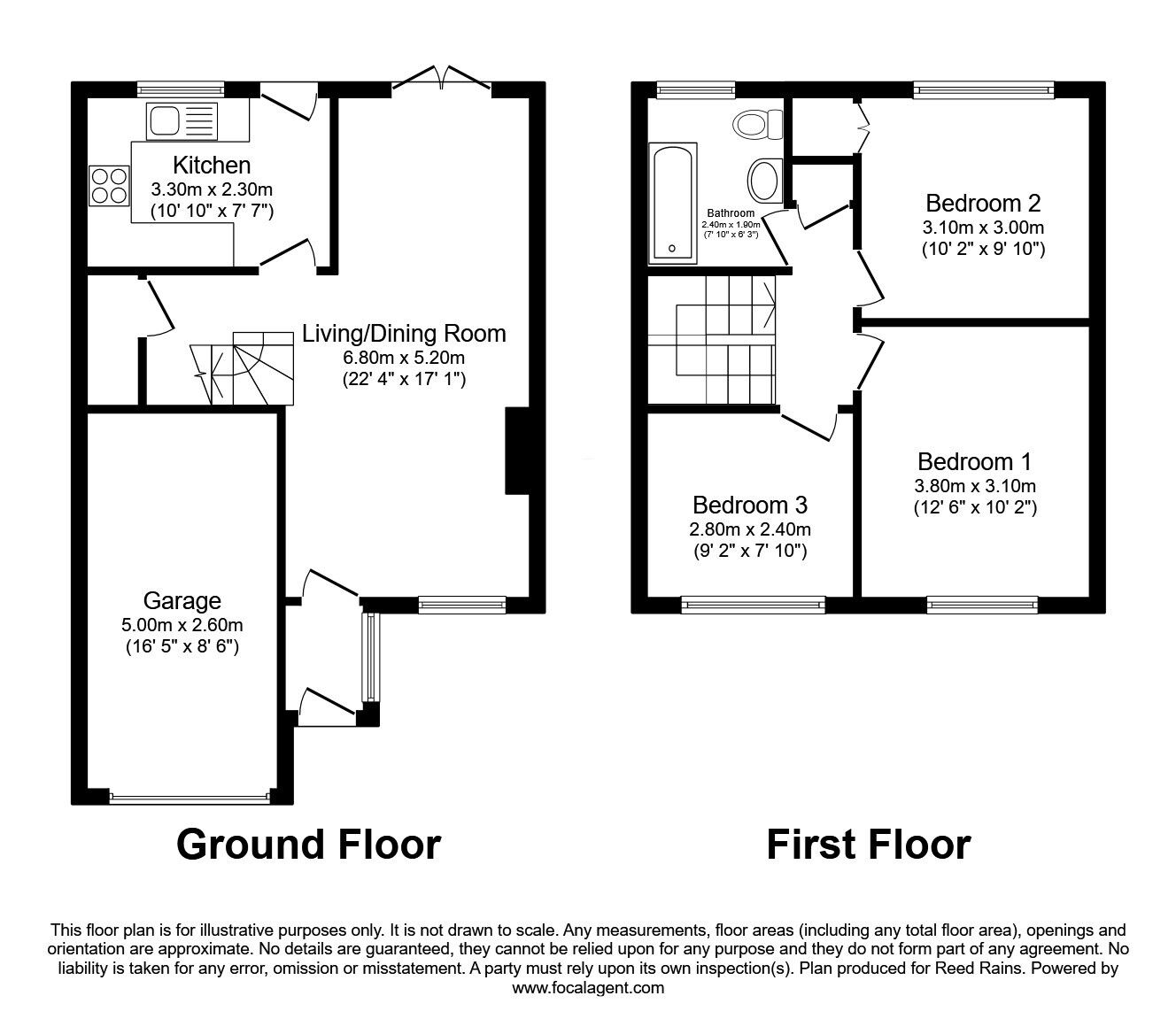 Floorplan of 3 bedroom Detached House for sale, Shearwater Road, Offerton, Cheshire, SK2