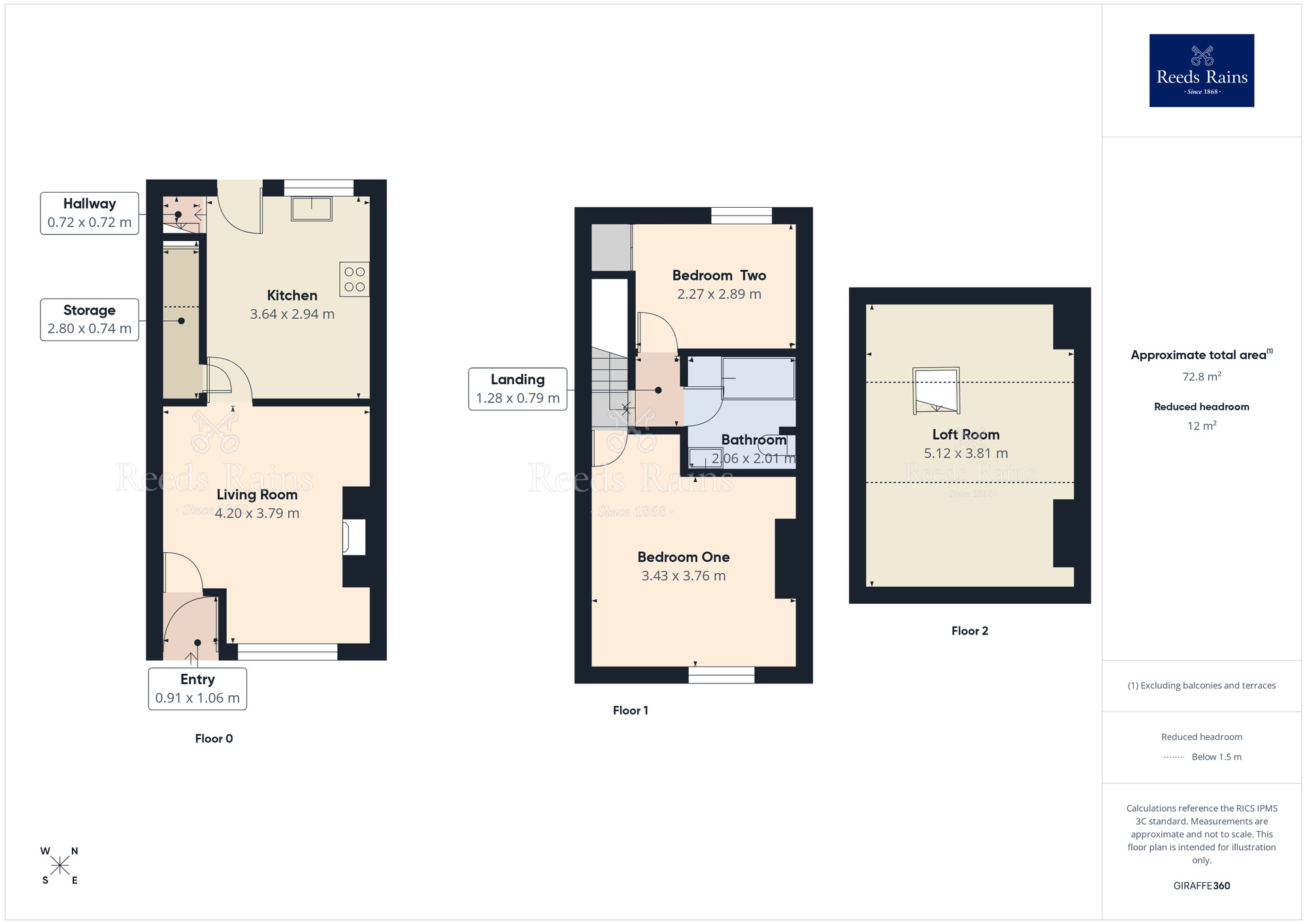 Floorplan of 2 bedroom Mid Terrace House to rent, Alldis Street, Great Moor, Cheshire