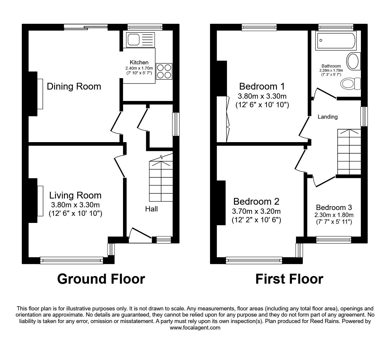 Floorplan of 3 bedroom Semi Detached House for sale, Graham Road, Offerton, Cheshire, SK1