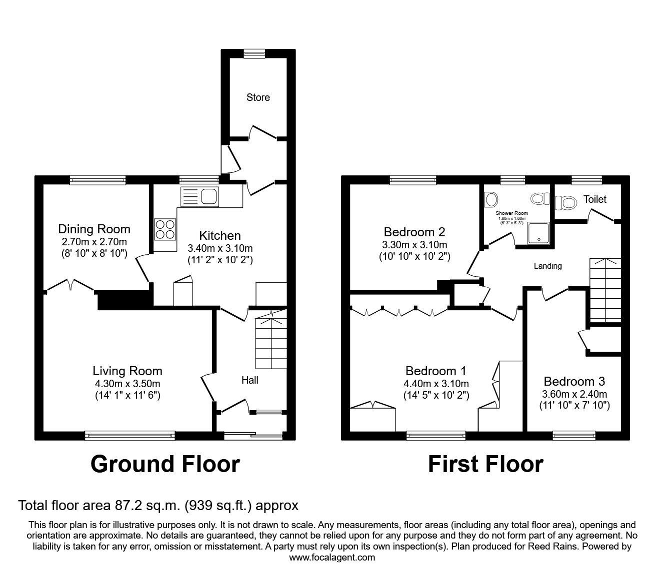 Floorplan of 3 bedroom Mid Terrace House to rent, Moreton Lane, Stockport, Greater Manchester, SK2