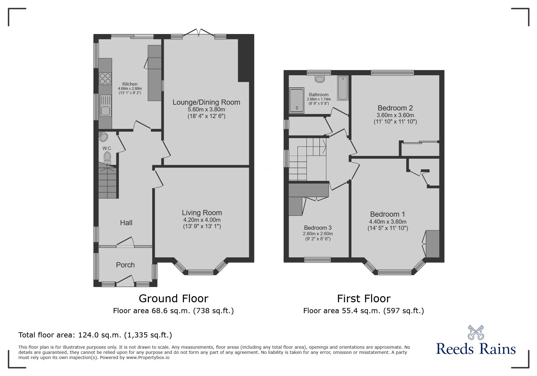 Floorplan of 3 bedroom Semi Detached House to rent, Dean Lane, Hazel Grove, Cheshire, SK7