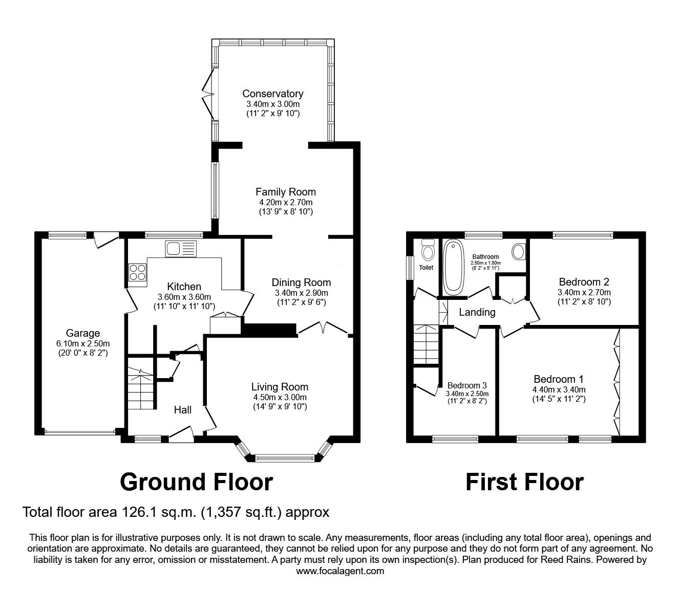 Floorplan of 3 bedroom Detached House for sale, Clifford Road, Poynton, Cheshire, SK12