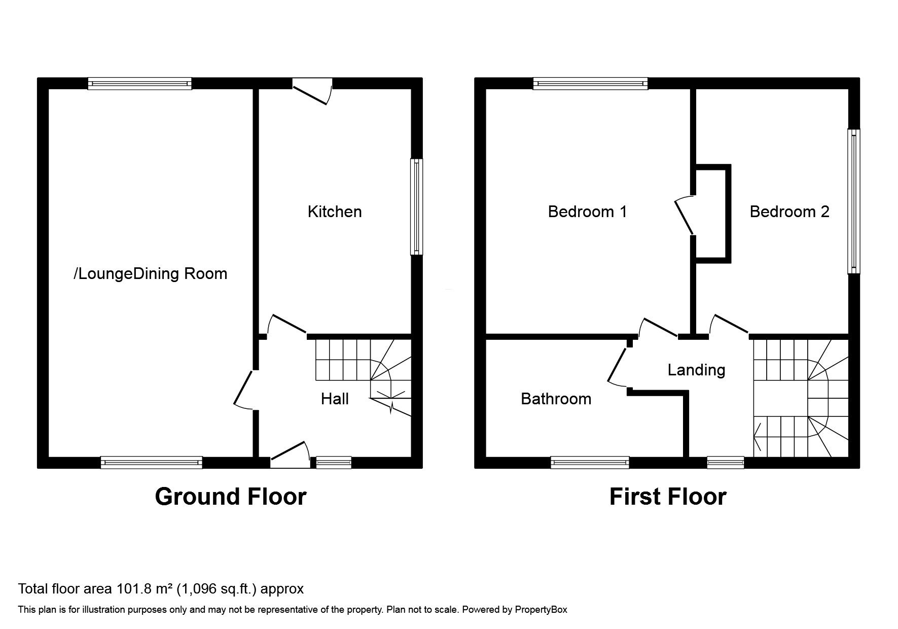 Floorplan of 2 bedroom End Terrace House to rent, Wakefield Crescent, Romiley, Cheshire, SK6