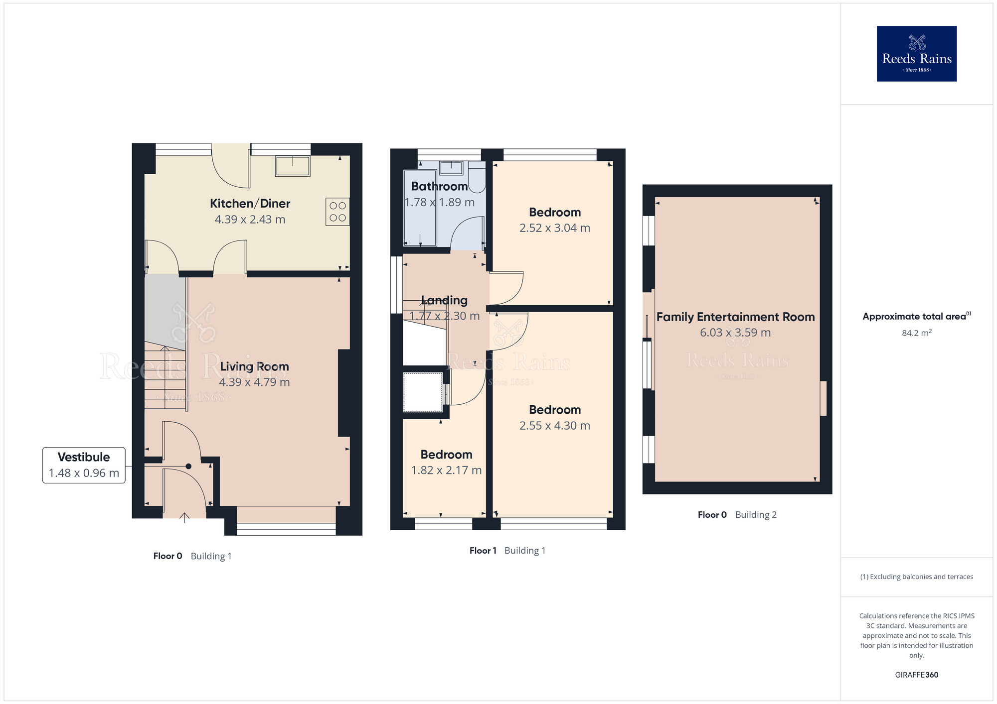 Floorplan of 3 bedroom Semi Detached House for sale, Shearwater Road, Offerton, Cheshire, SK2