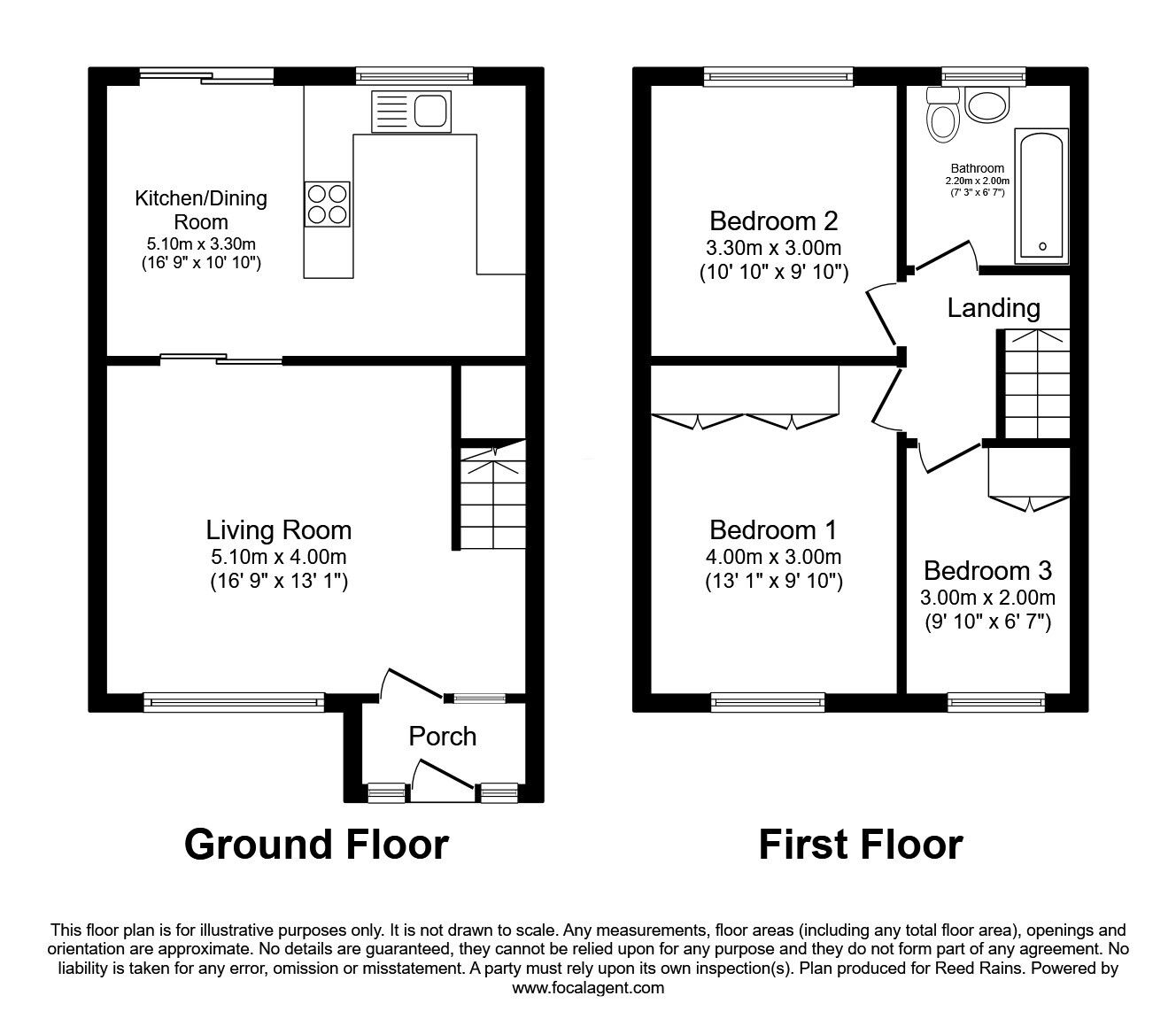 Floorplan of 3 bedroom Semi Detached House for sale, Arundel Avenue, Hazel Grove, Cheshire, SK7