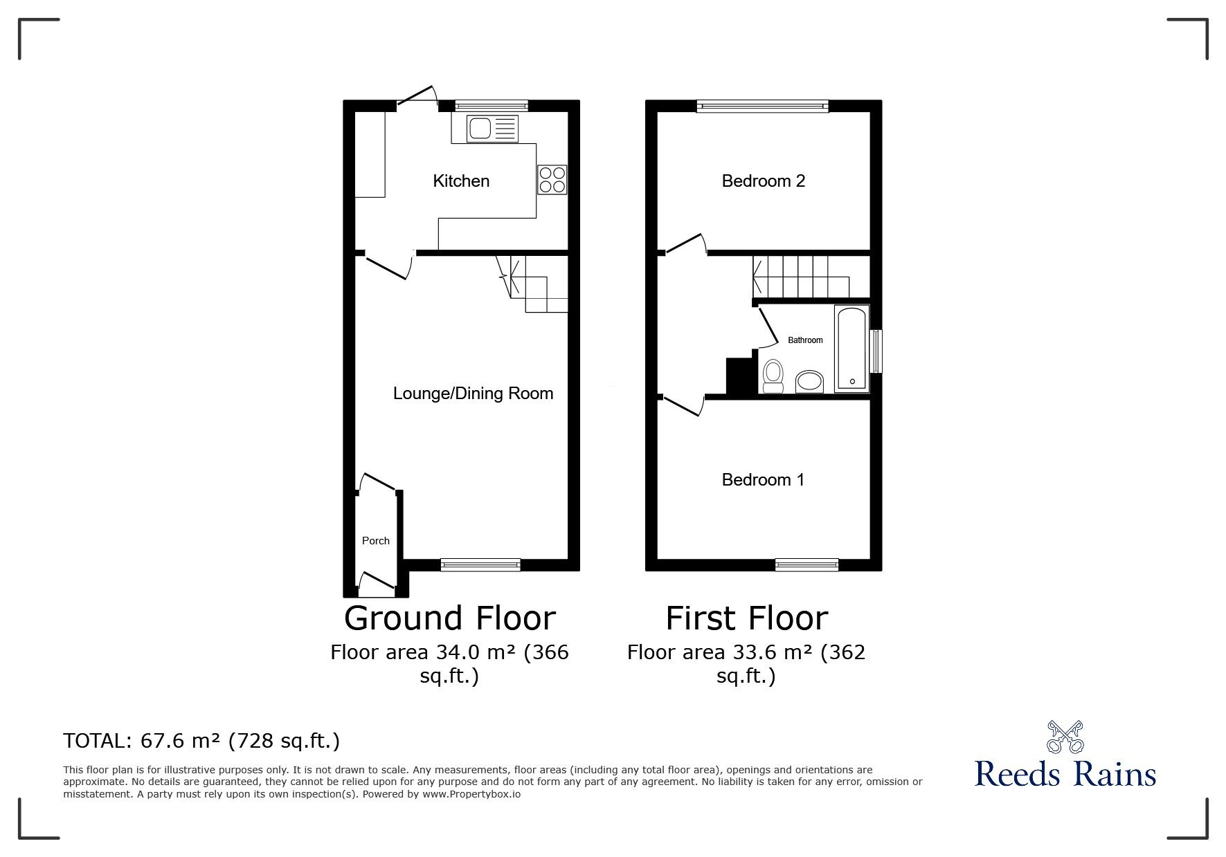 Floorplan of 2 bedroom End Terrace House to rent, Elgol Close, Davenport, Cheshire, SK3