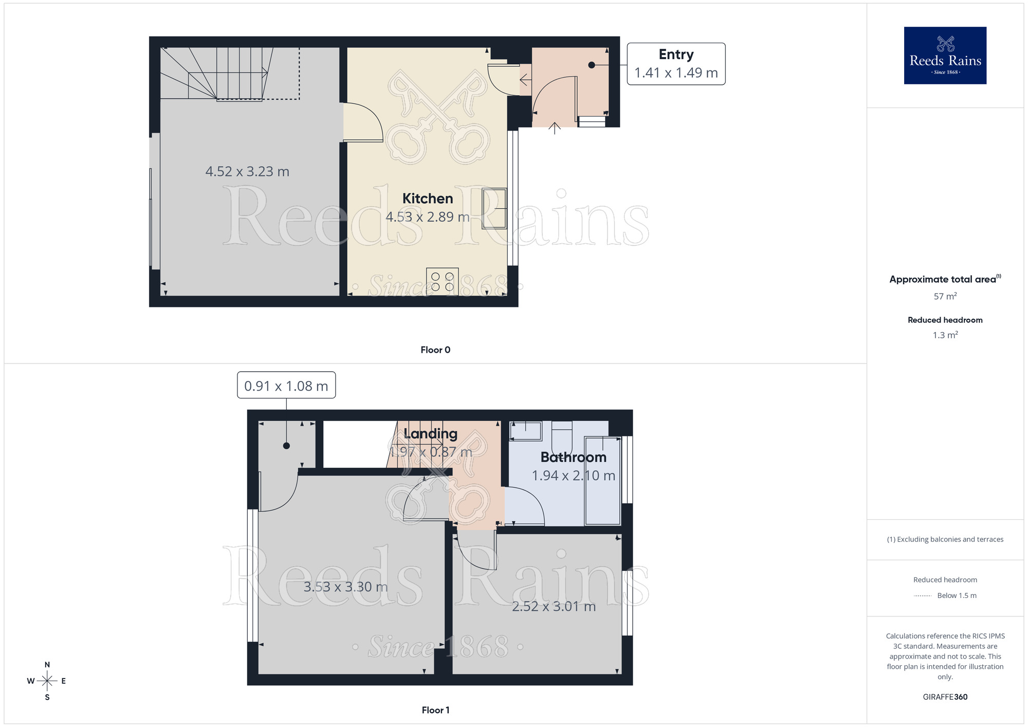 Floorplan of 2 bedroom End Terrace House for sale, Wellington Street, Hazel Grove, Cheshire, SK7