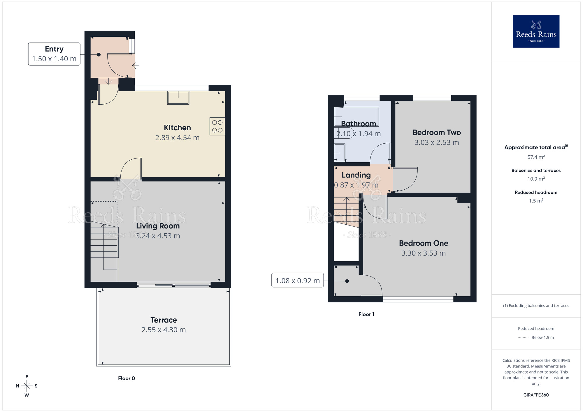 Floorplan of 2 bedroom End Terrace House for sale, Wellington Street, Hazel Grove, Cheshire, SK7
