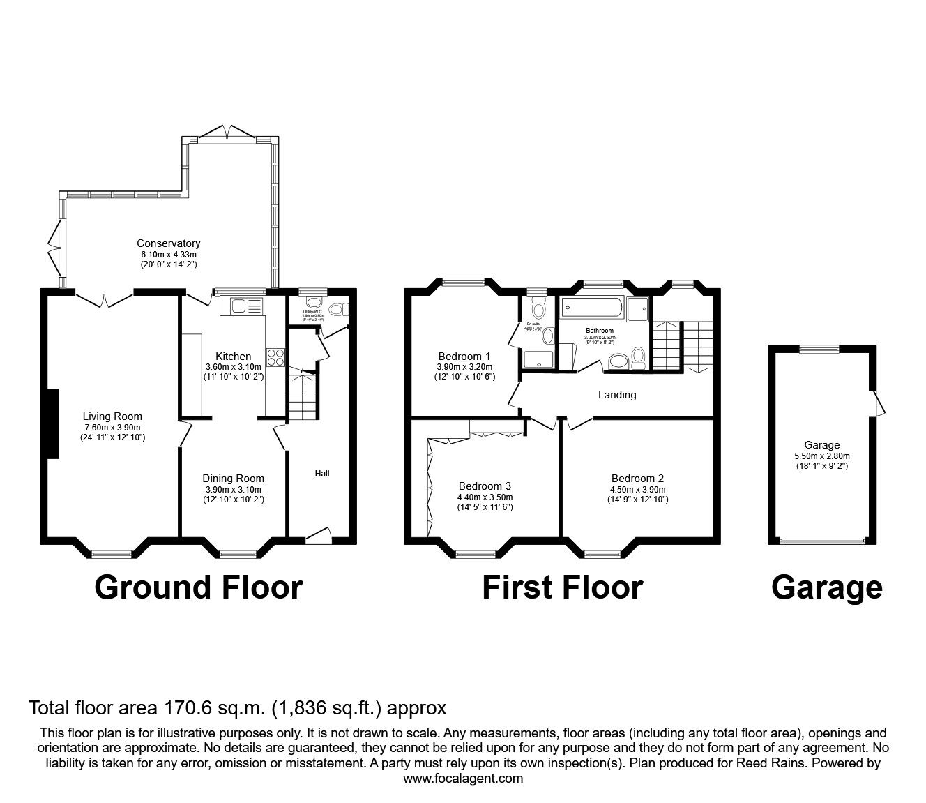 Floorplan of 3 bedroom Semi Detached House for sale, Strines Road, Strines, Stockport, SK6
