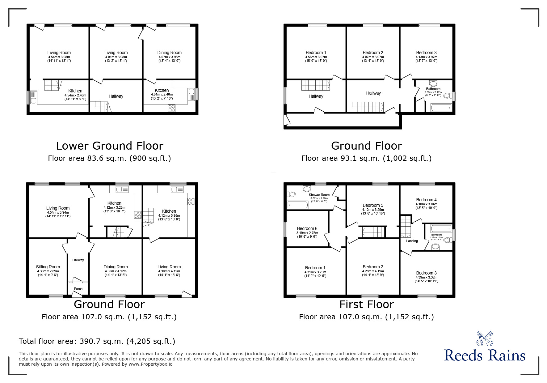 Floorplan of 9 bedroom Detached House for sale, Thornsett, Birch Vale, Derbyshire, SK22