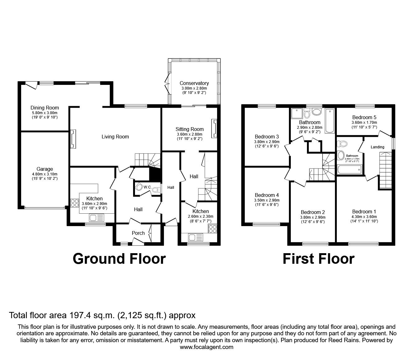 Floorplan of 5 bedroom Detached House for sale, St. Aldates, Romiley, Cheshire, SK6