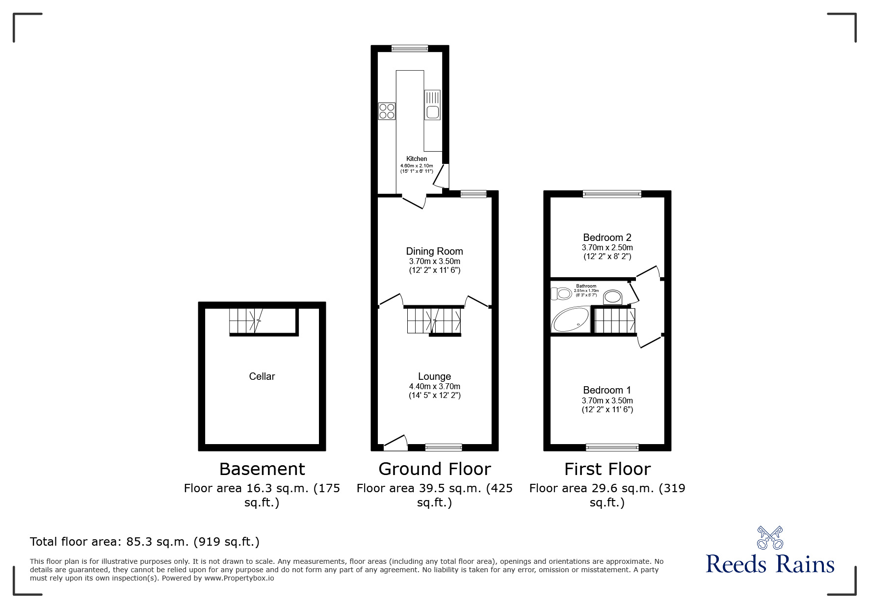 Floorplan of 2 bedroom Mid Terrace House for sale, Athens Street, Offerton, Cheshire, SK1