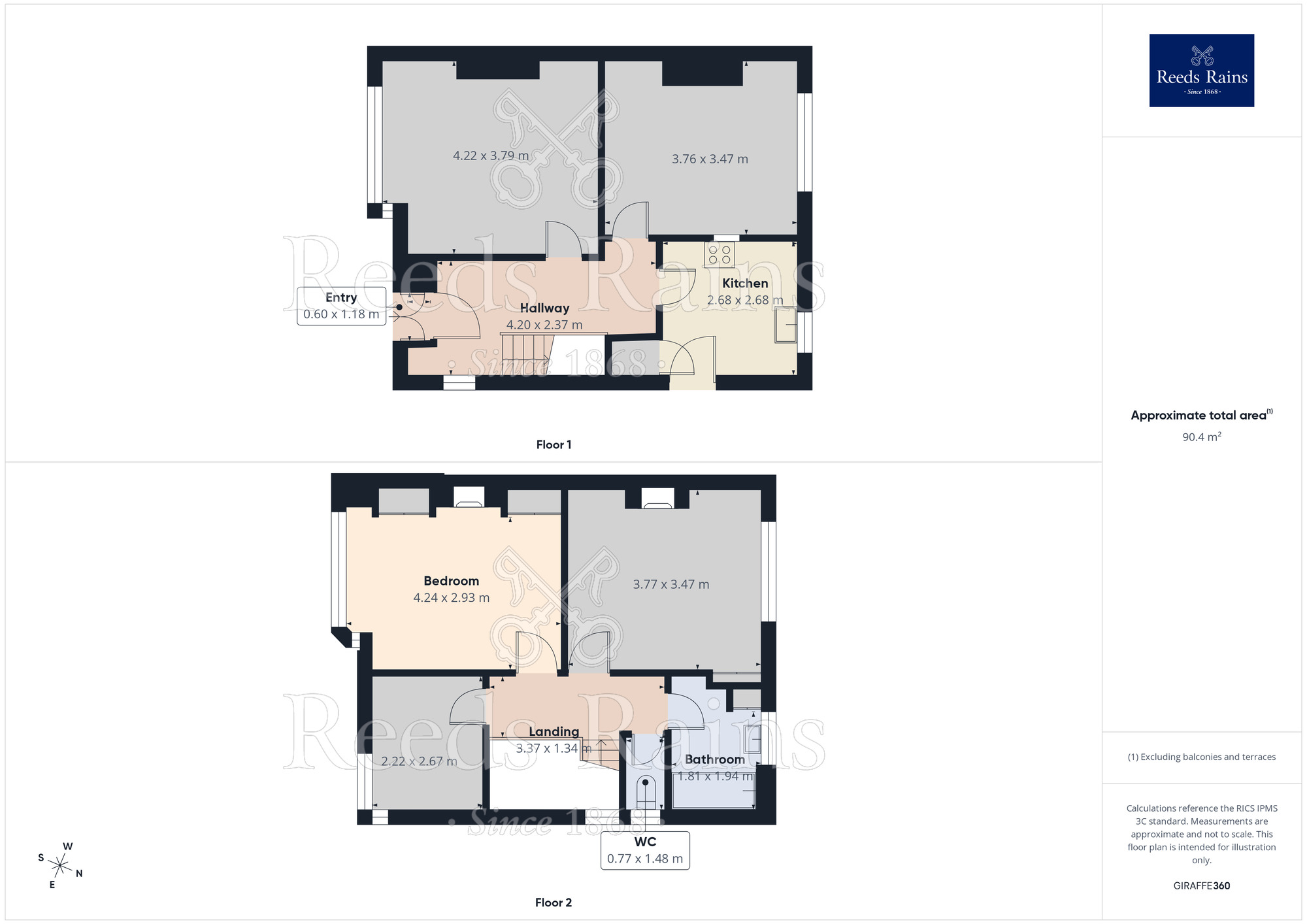Floorplan of 3 bedroom Semi Detached House to rent, The Fairway, Offerton, Cheshire, SK2