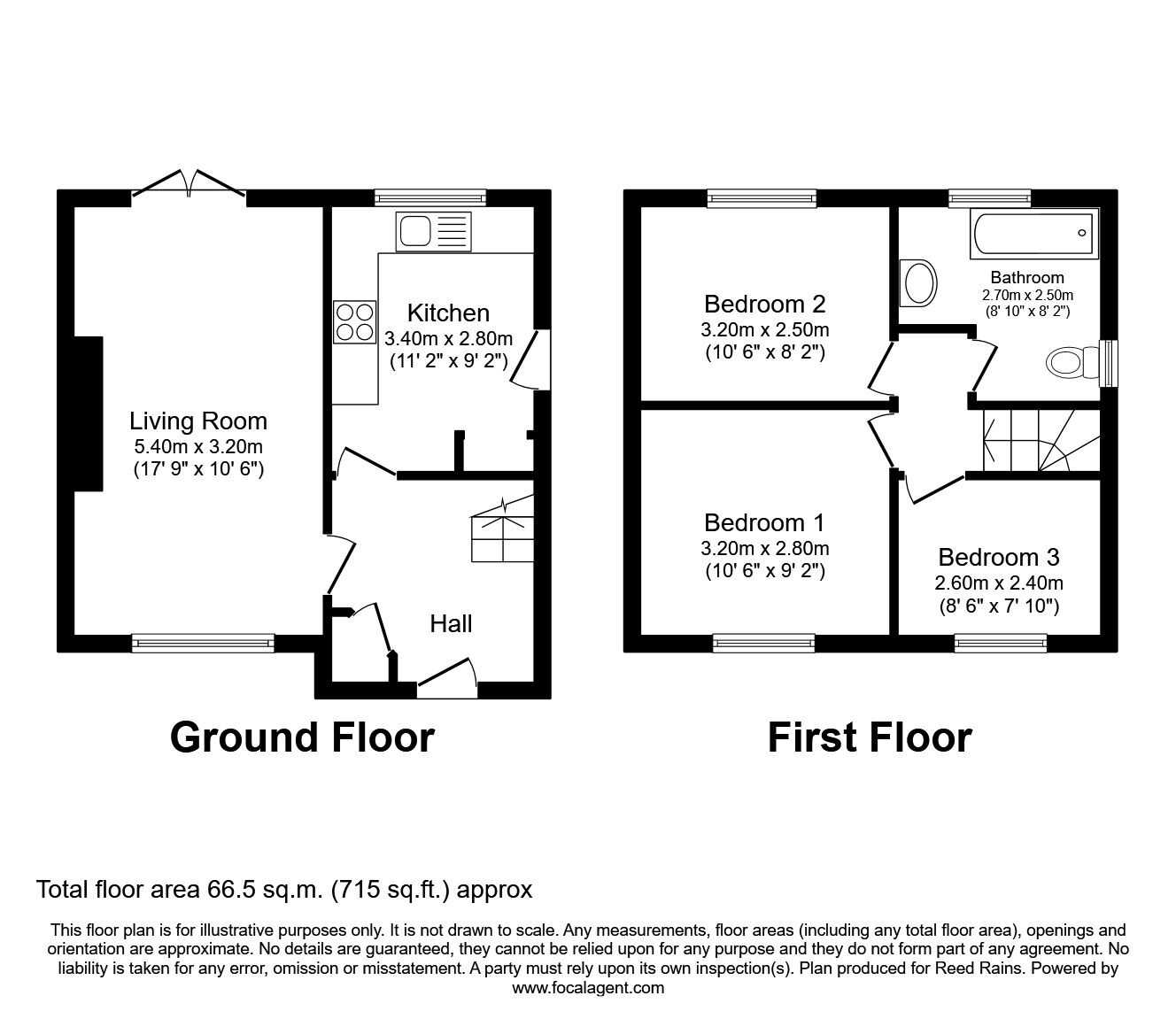 Floorplan of 3 bedroom Semi Detached House to rent, Clarendon Road, Hazel Grove, Greater Manchester, SK7