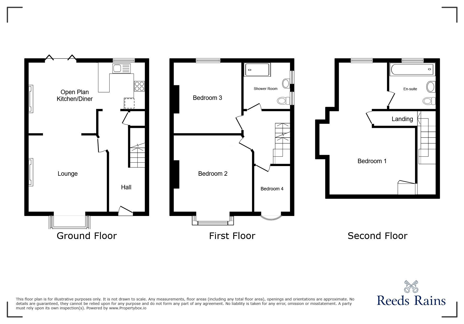 Floorplan of 4 bedroom Semi Detached House to rent, St. Lesmo Road, Stockport, Greater Manchester, SK3