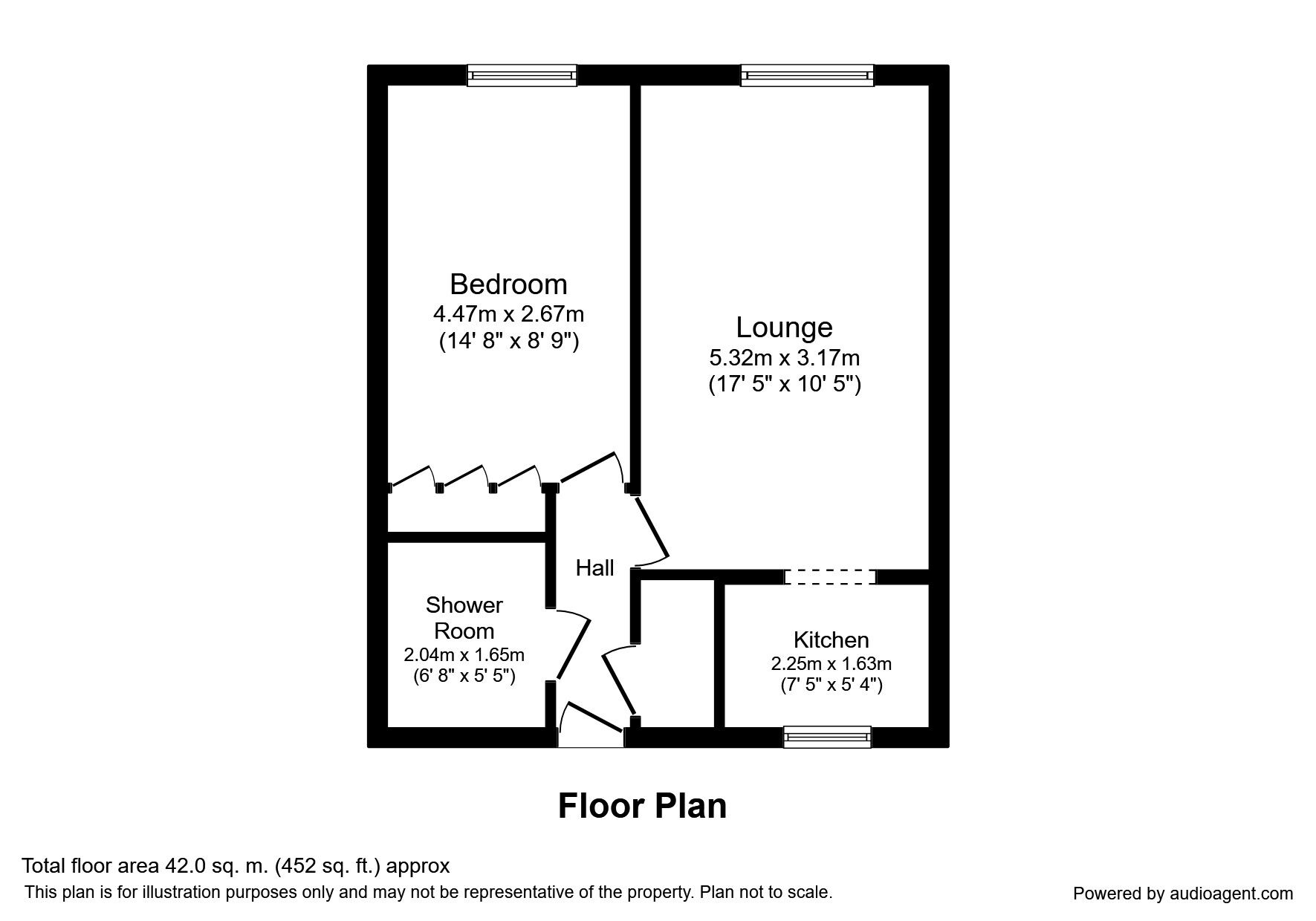 Floorplan of 1 bedroom  Flat for sale, Park Lane, Poynton, Cheshire, SK12