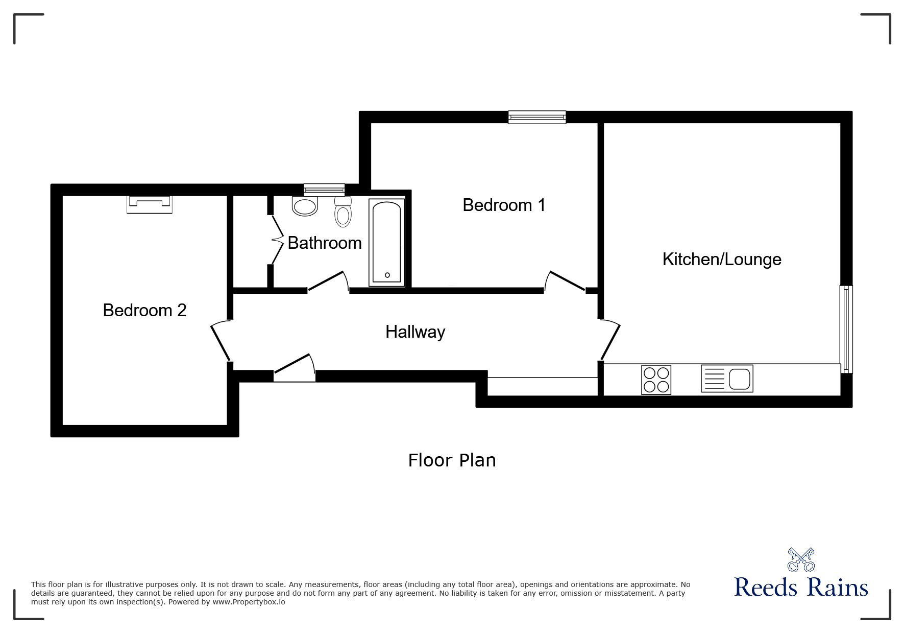 Floorplan of 2 bedroom  Flat to rent, Buxton Road, Davenport, Cheshire, SK2