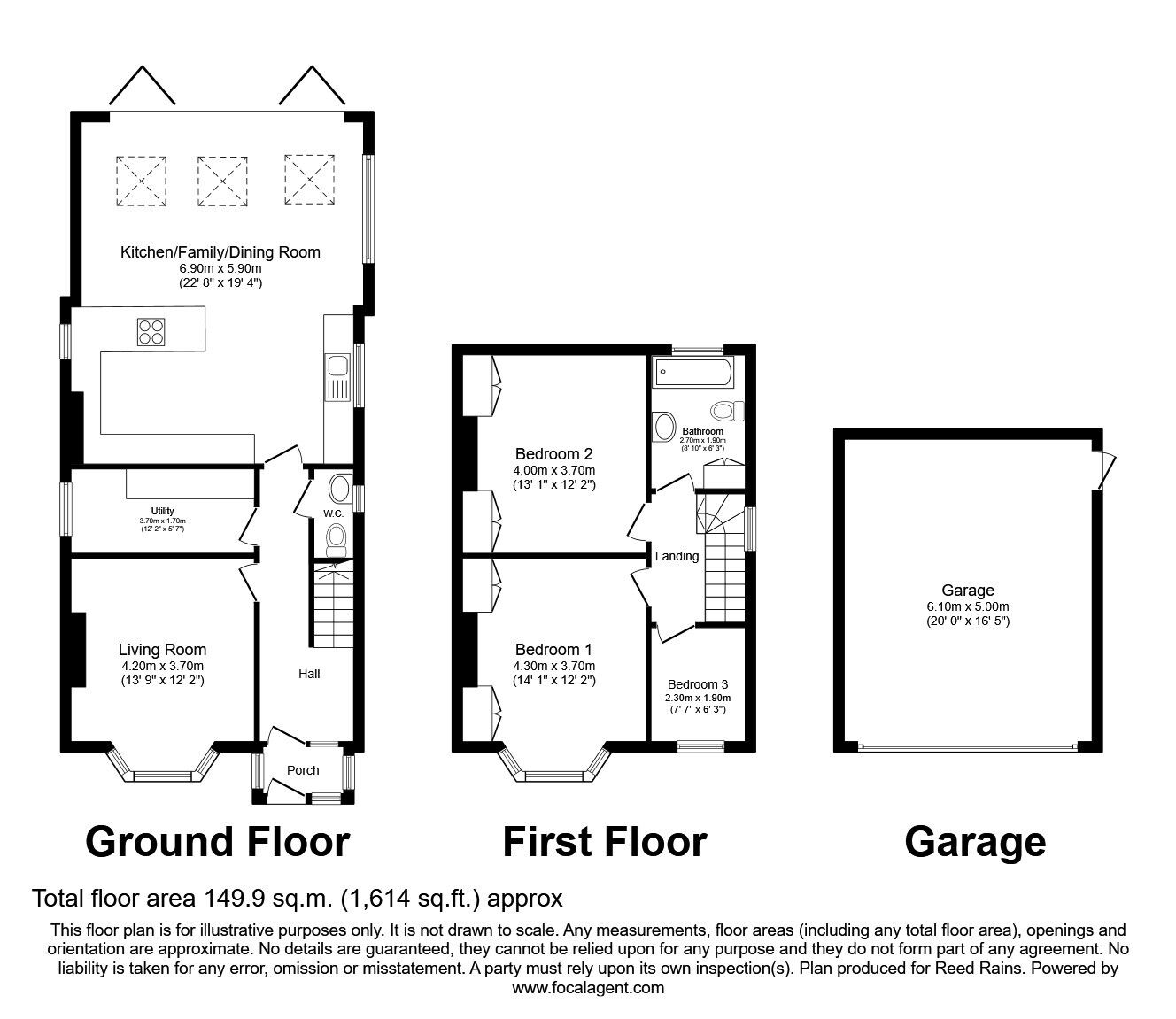 Floorplan of 3 bedroom Detached House for sale, Birch Drive, Hazel Grove, Cheshire, SK7