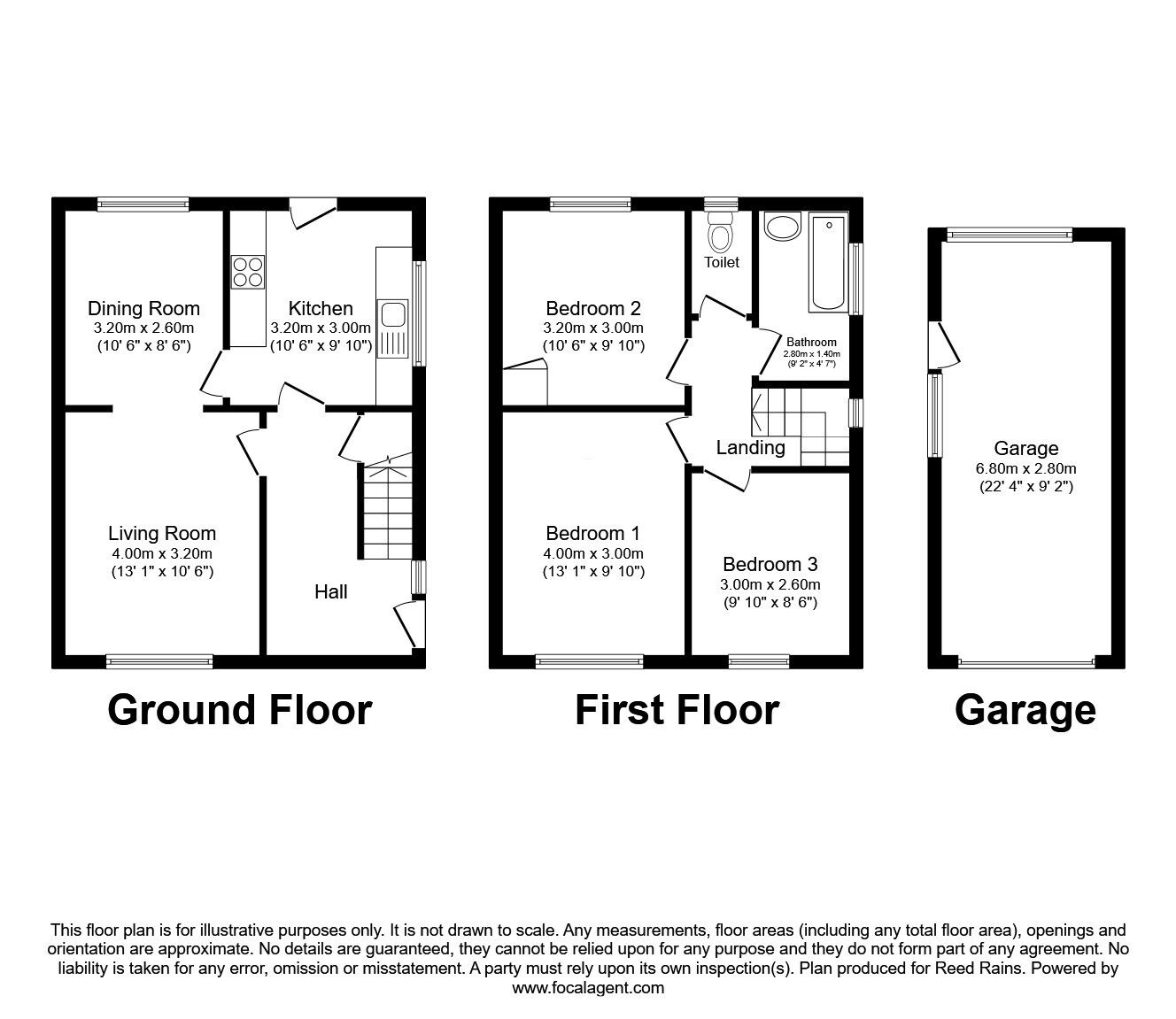 Floorplan of 3 bedroom Detached House for sale, Jacksons Lane, Hazel Grove, Cheshire, SK7