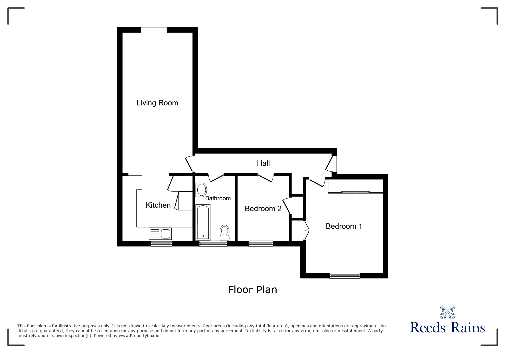 Floorplan of 2 bedroom  Flat to rent, Sunfield, Romiley, Cheshire, SK6