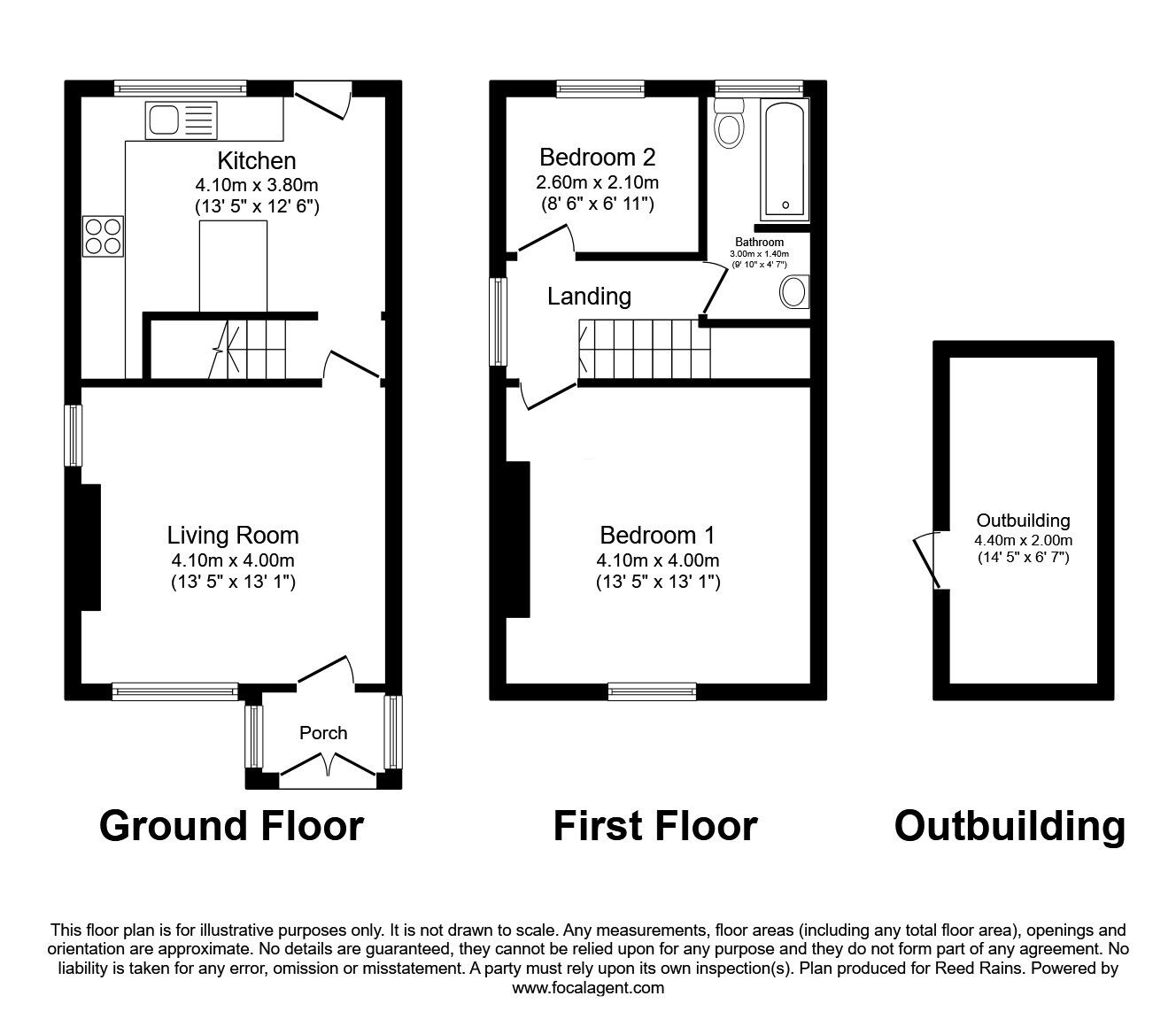 Floorplan of 2 bedroom Semi Detached House for sale, Grove Street, Hazel Grove, Cheshire, SK7